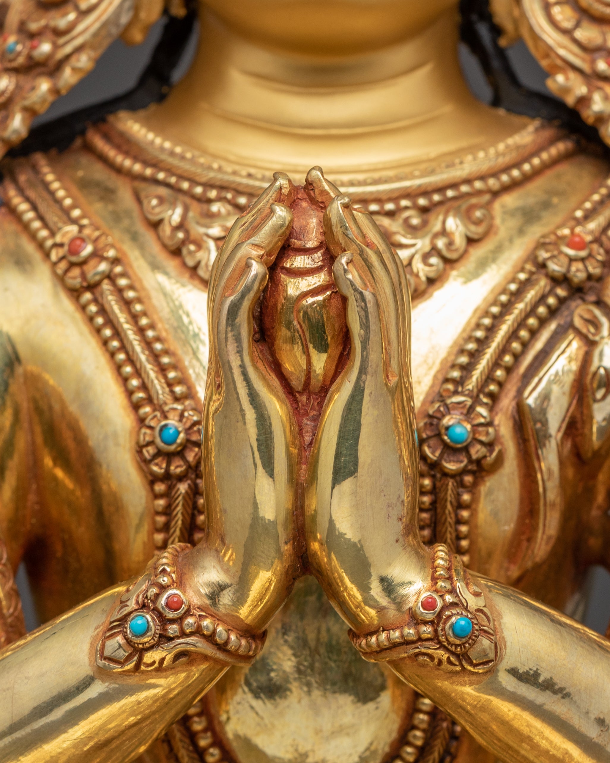 Handmade Golden Statue of Compassion Bodhisattva Avalokiteshvara
