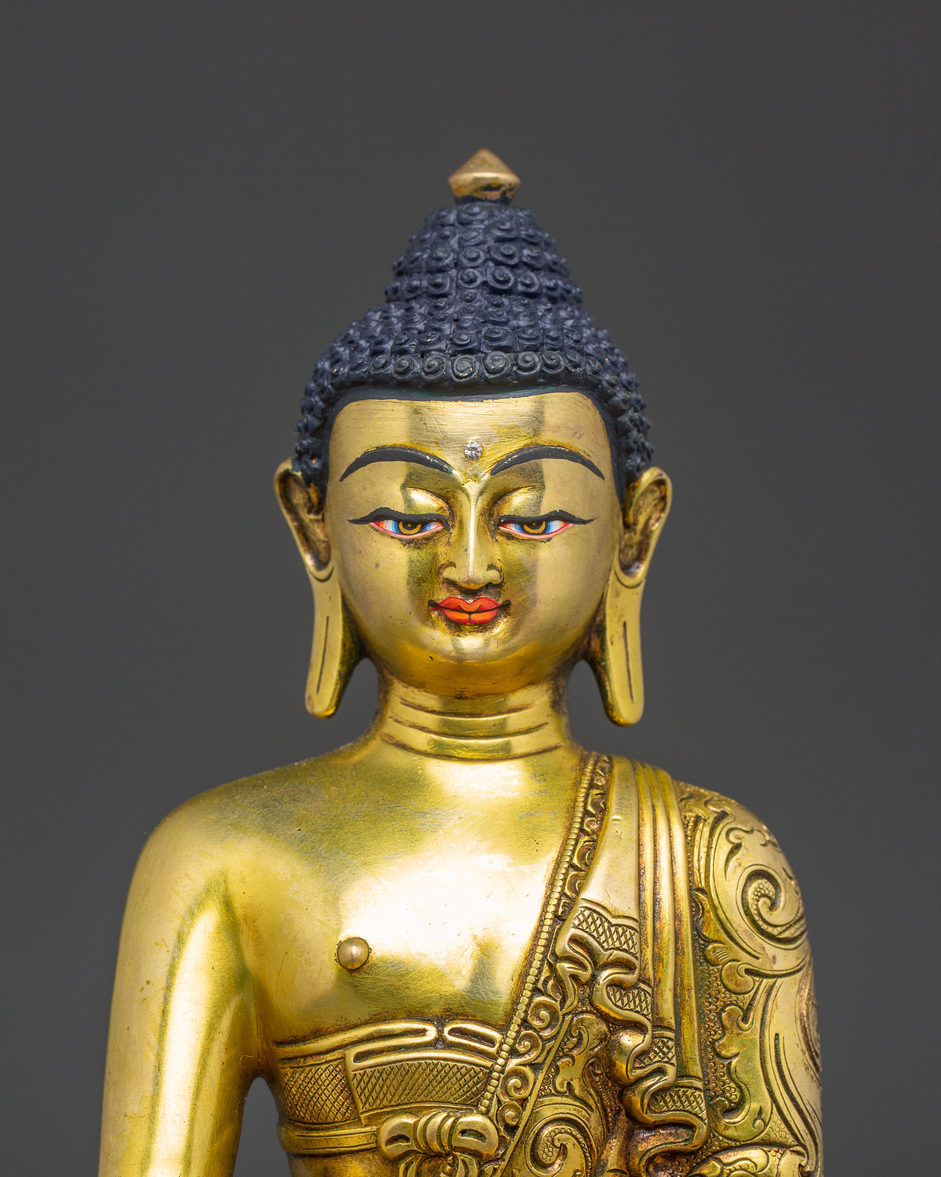 Handmade Golden Statue of Buddha Shakyamuni | The Historical Enlightened One