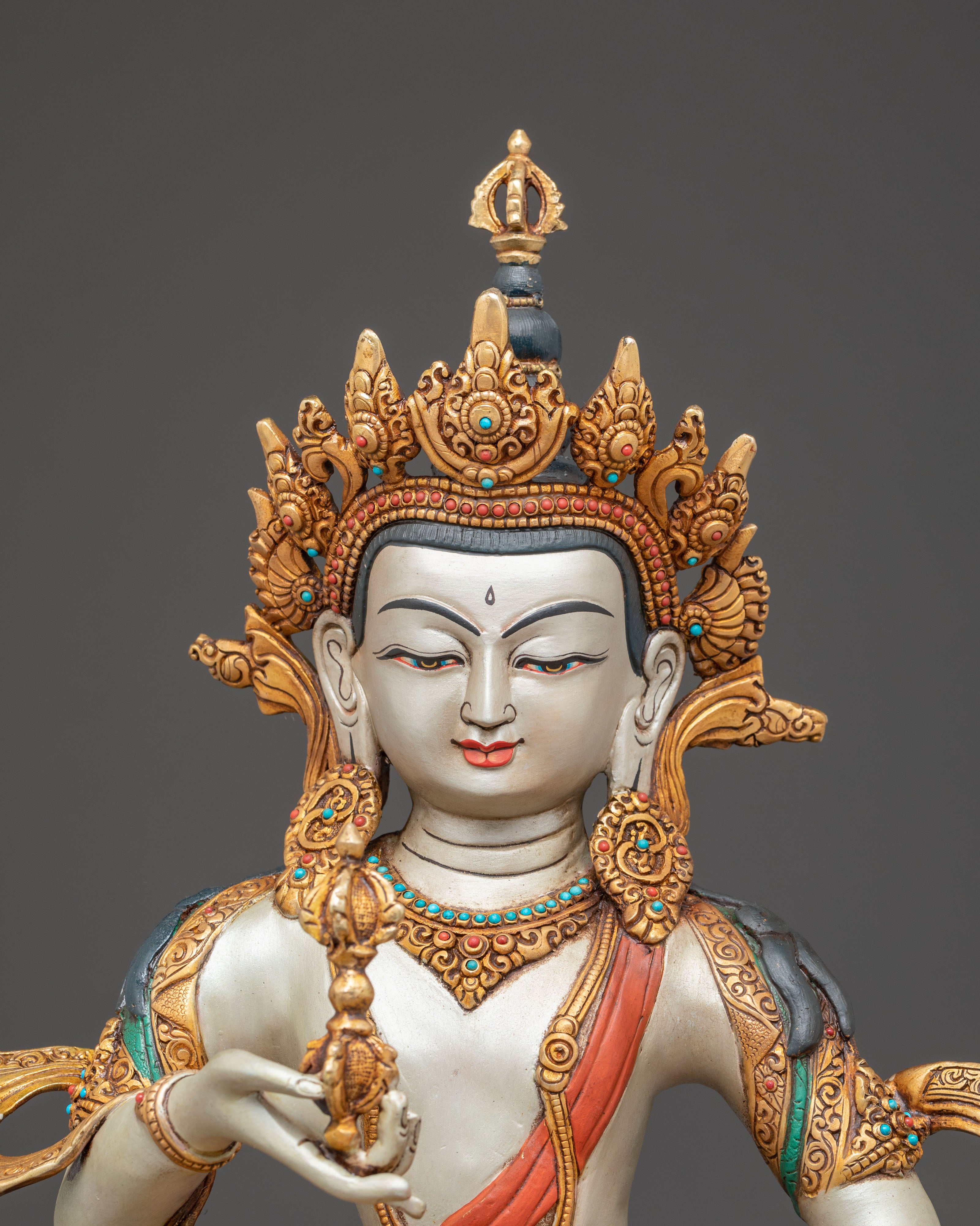 Handcrafted Radiant Statue of Vajrasattva with Consort | Purification and Wisdom