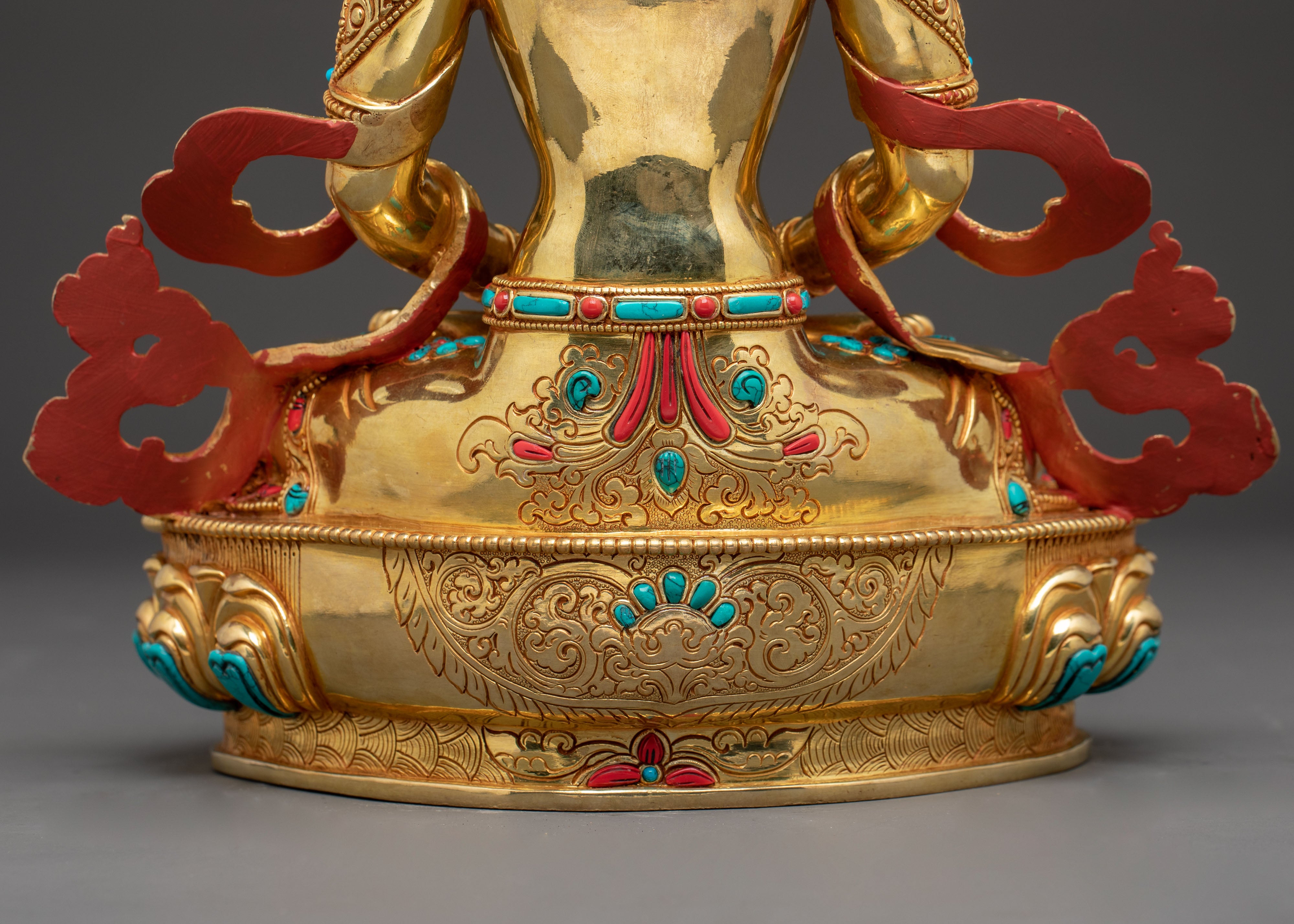 Radiant Statue of Healing Buddha Amitayus | Traditional Himalayan Art