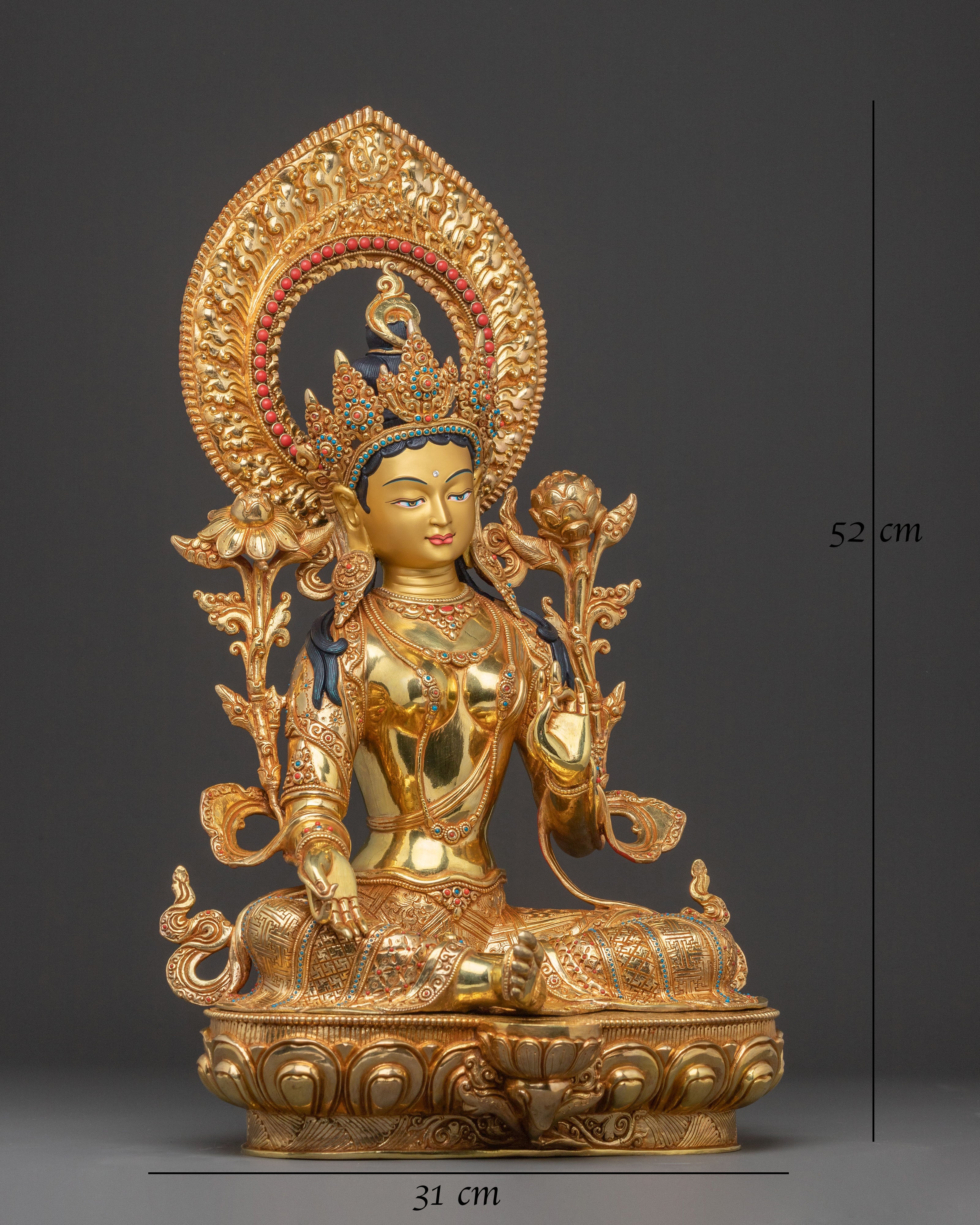 Blessed Statue of Green Tara | Goddess of Compassion