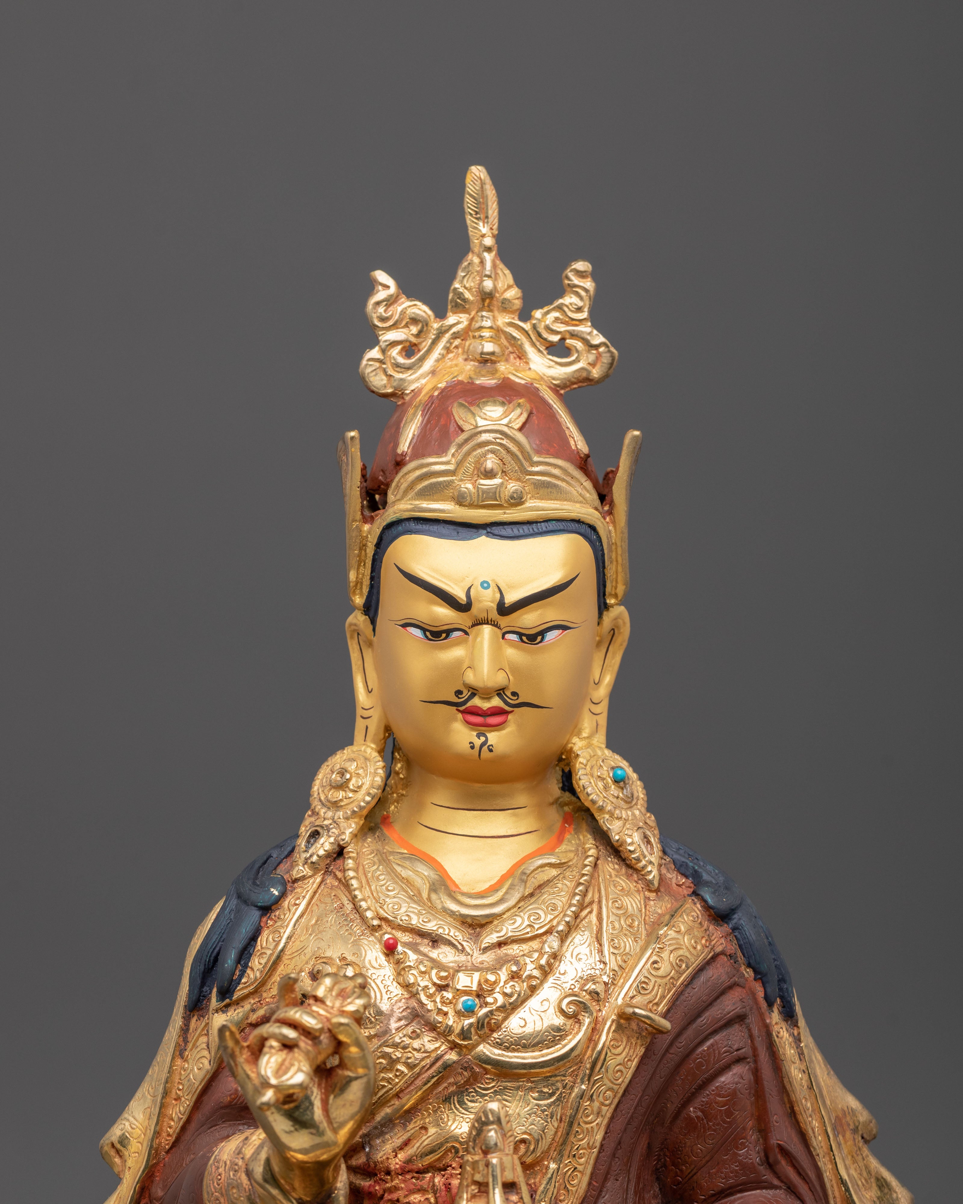 Guru Tsokye Dorje Buddhist Master Statue | 24K Gold Gilded