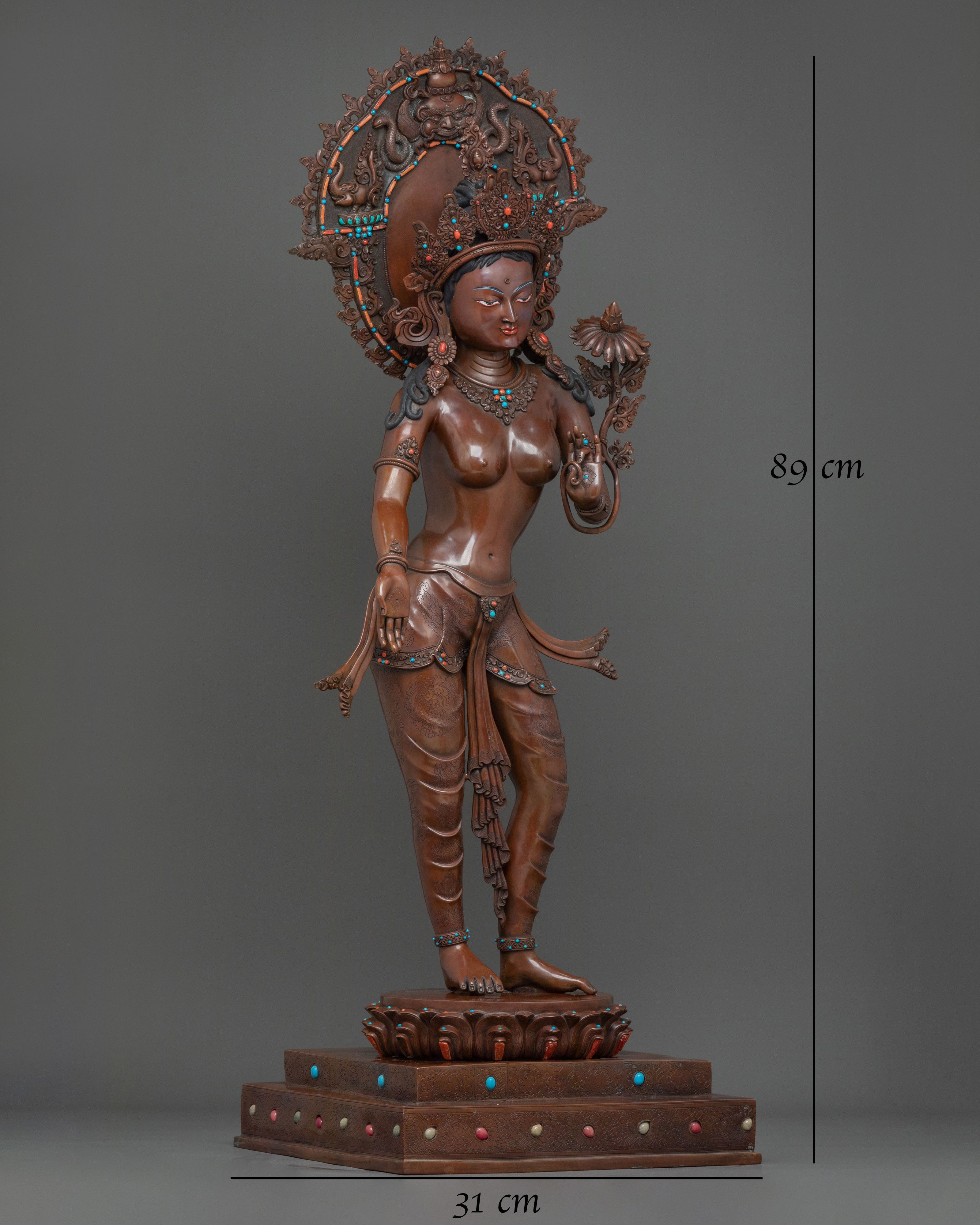Standing Green Tara Figurine | Buddhist Goddess