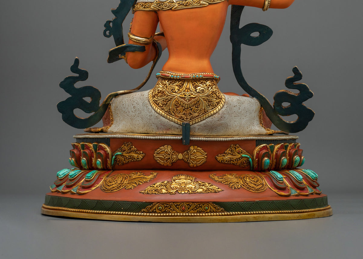 Manjushri Statue with 24K Gold Gilding | Made in Nepal