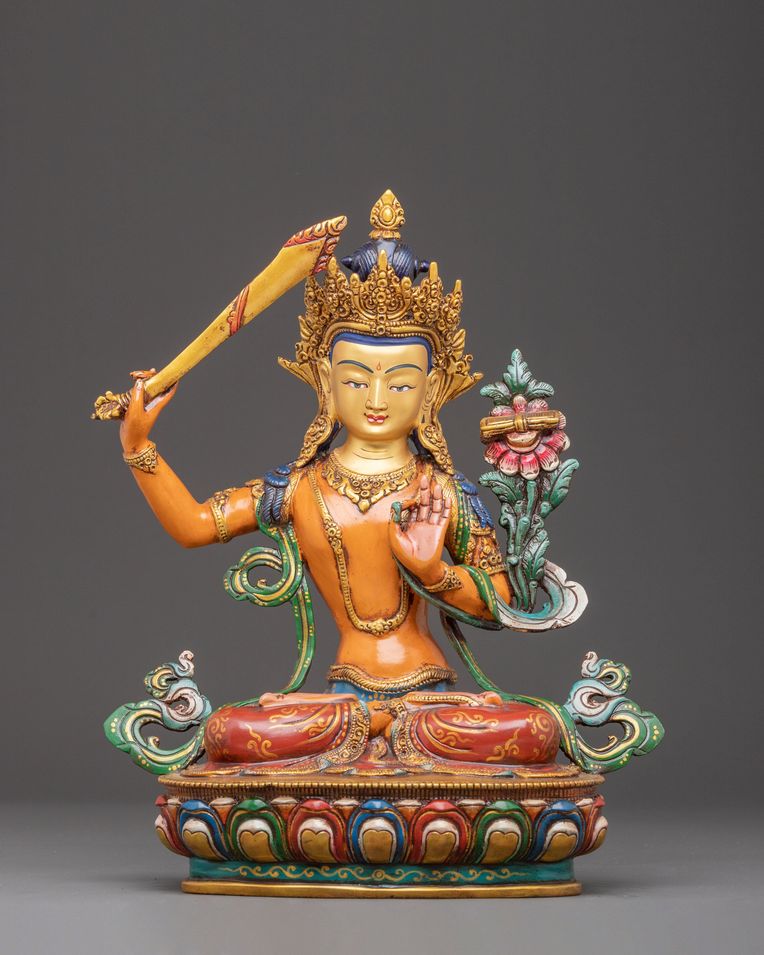 Statue of Bodhisattva, Handmade Manjushri