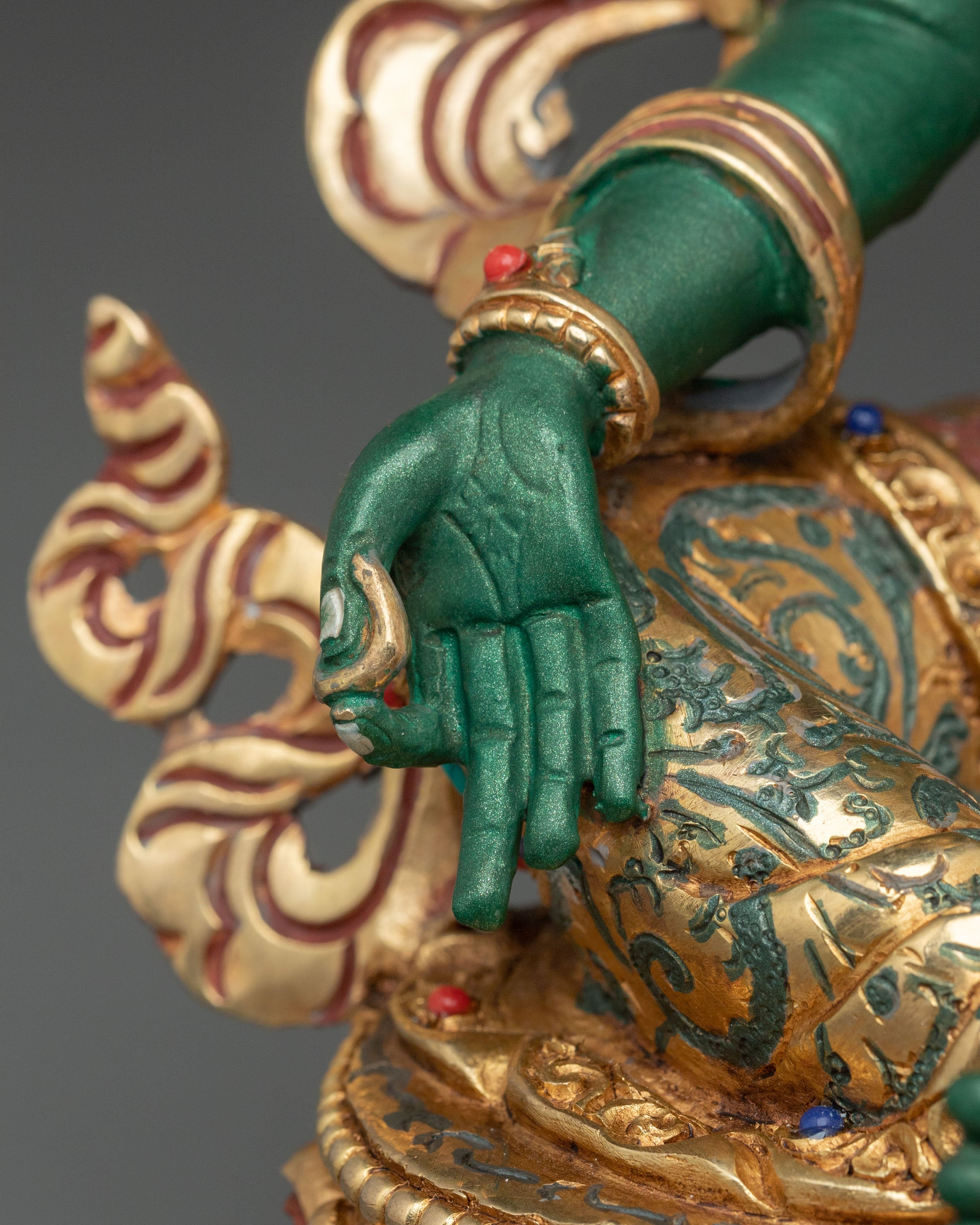 Green Tara Sculpture | Guardian Figurine for Protection
