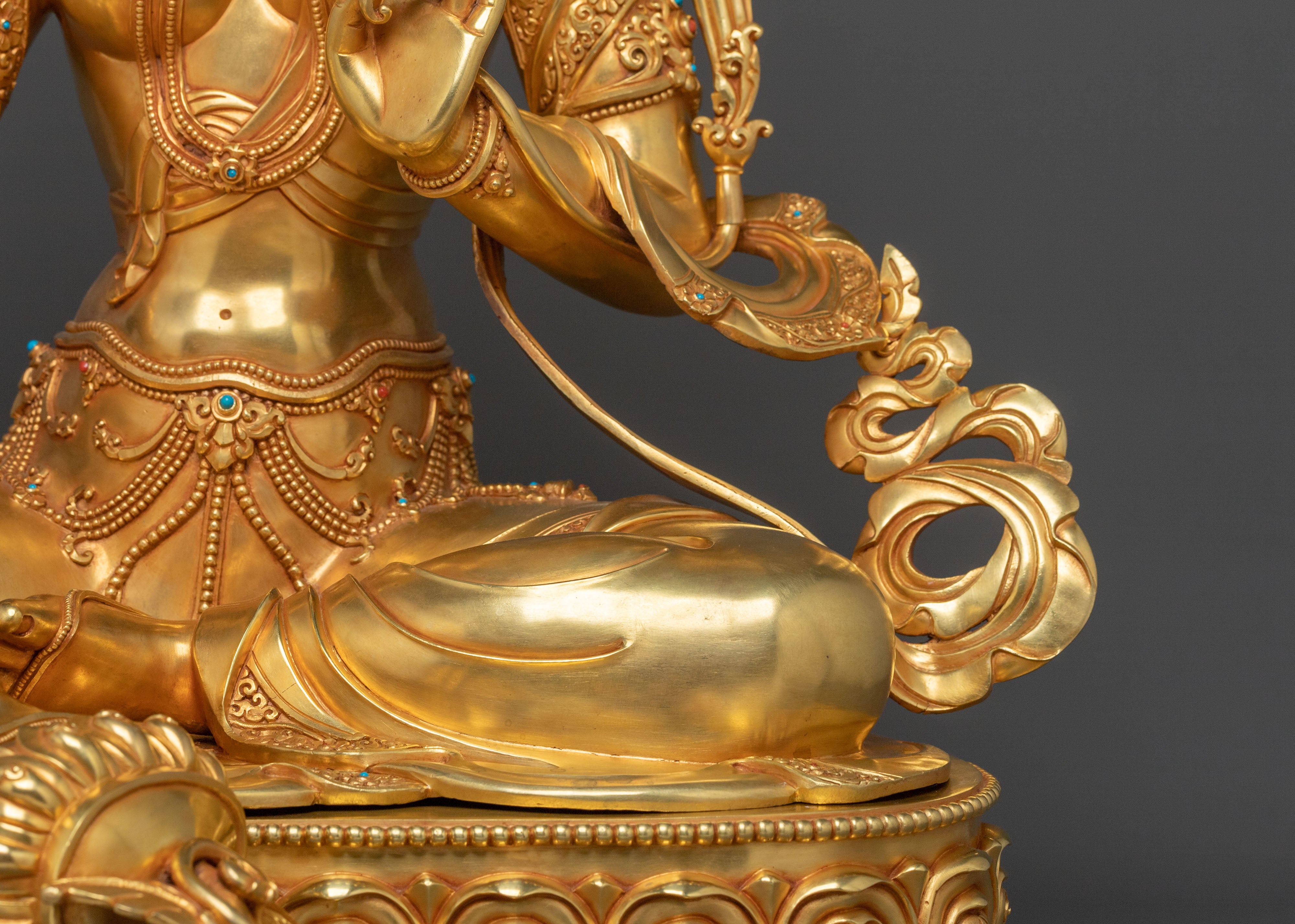 Handmade Green Tara Sculpture | Sacred Goddess