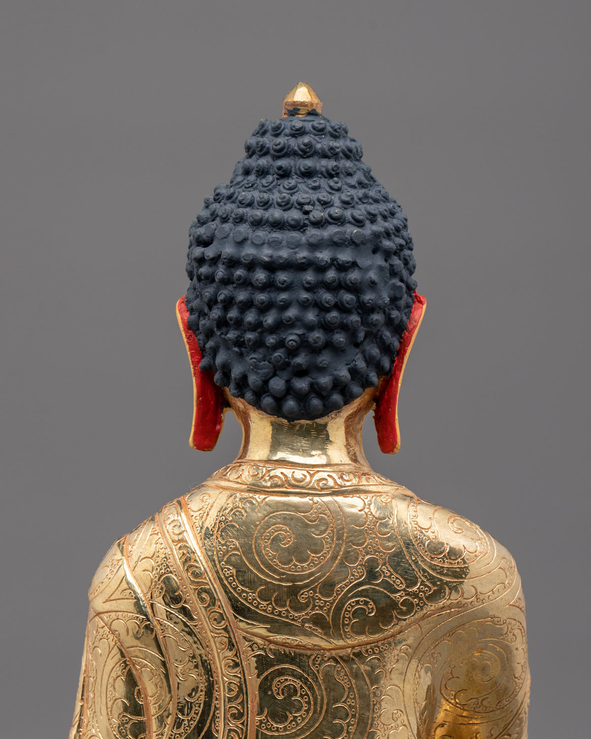 Hand Carved Shakyamuni Buddha Statue with Copper Body