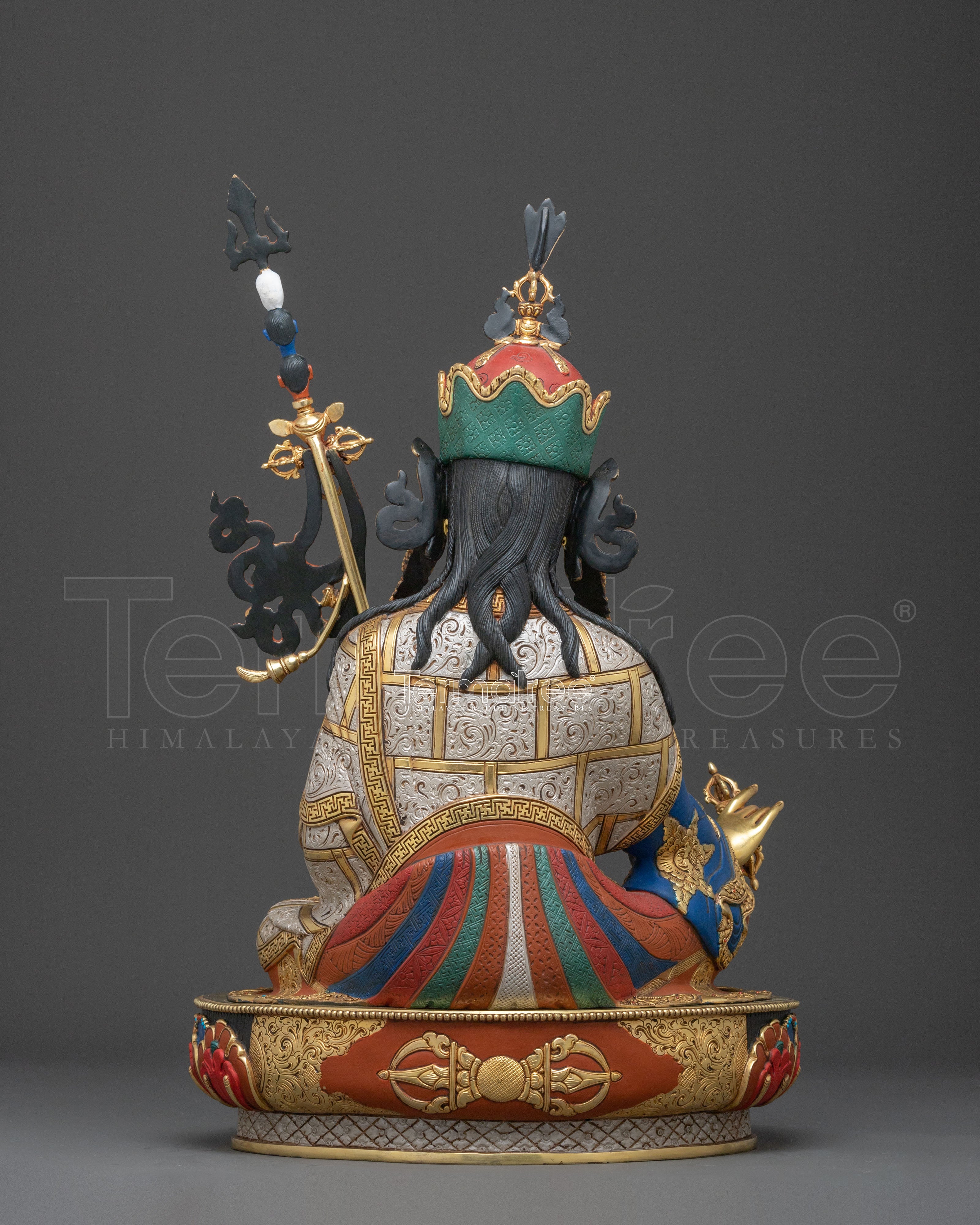 Divine Guru Rinpoche: 24K Gold Gilded Statue