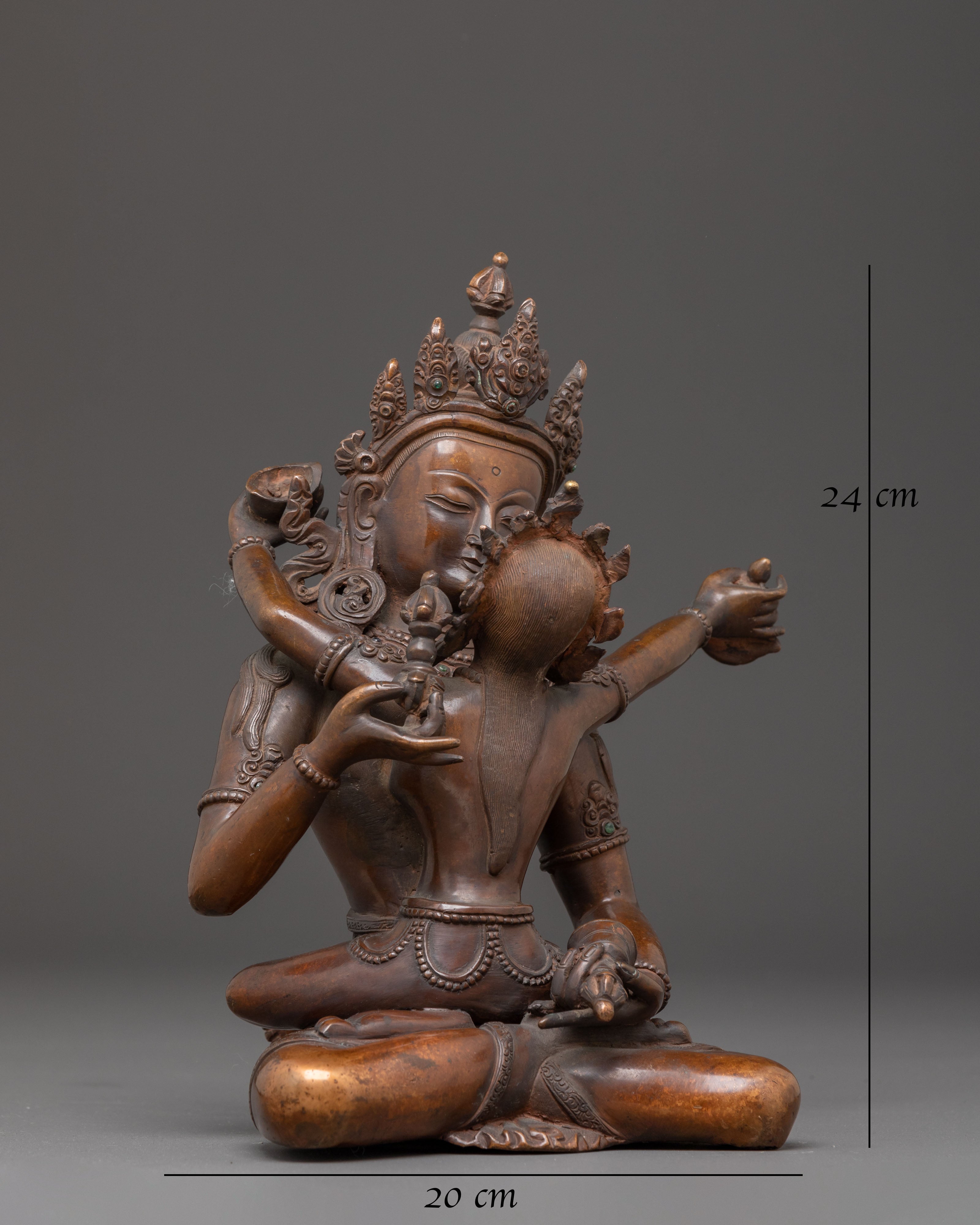 Handmade Sacred Vajrasattva with Consort Statue
