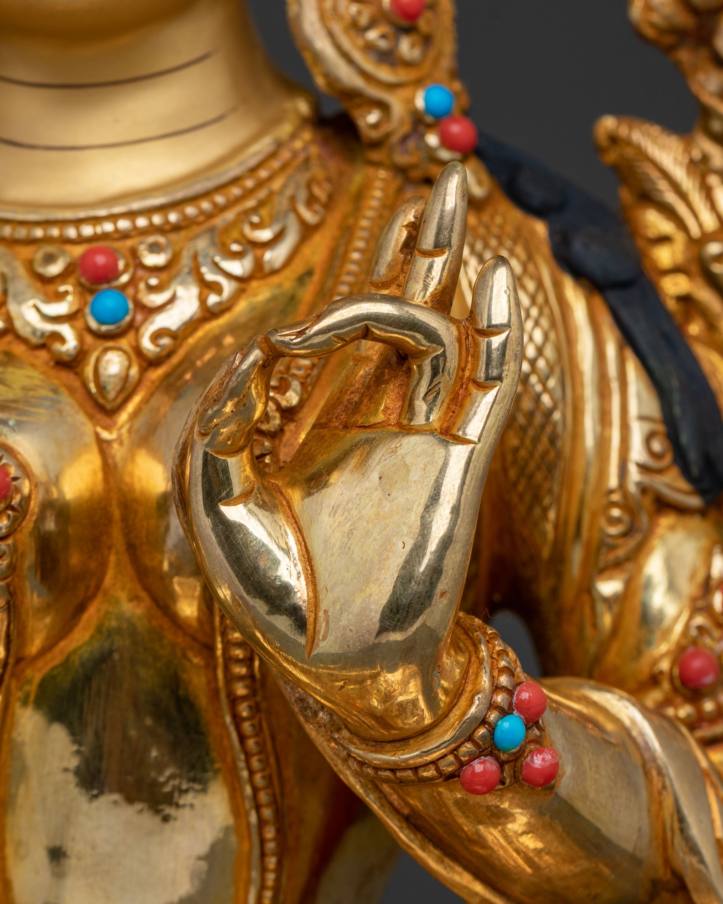 Green Tara Statue for Swift Protection | Tibetan Buddhist Art