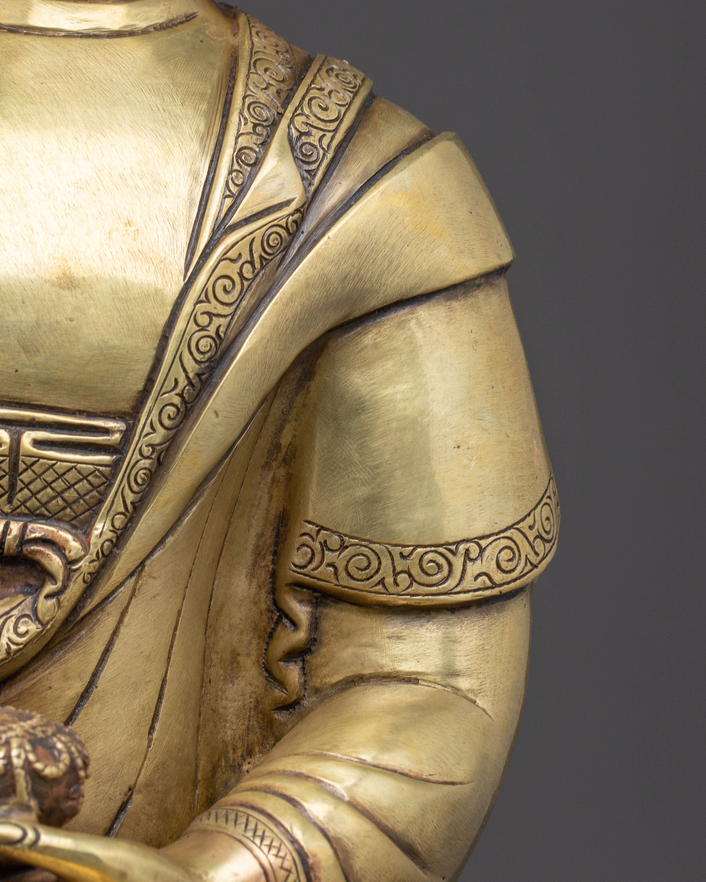 Radiant Brass Sculpture of Buddha Shakyamuni | Historical Gautama Buddha