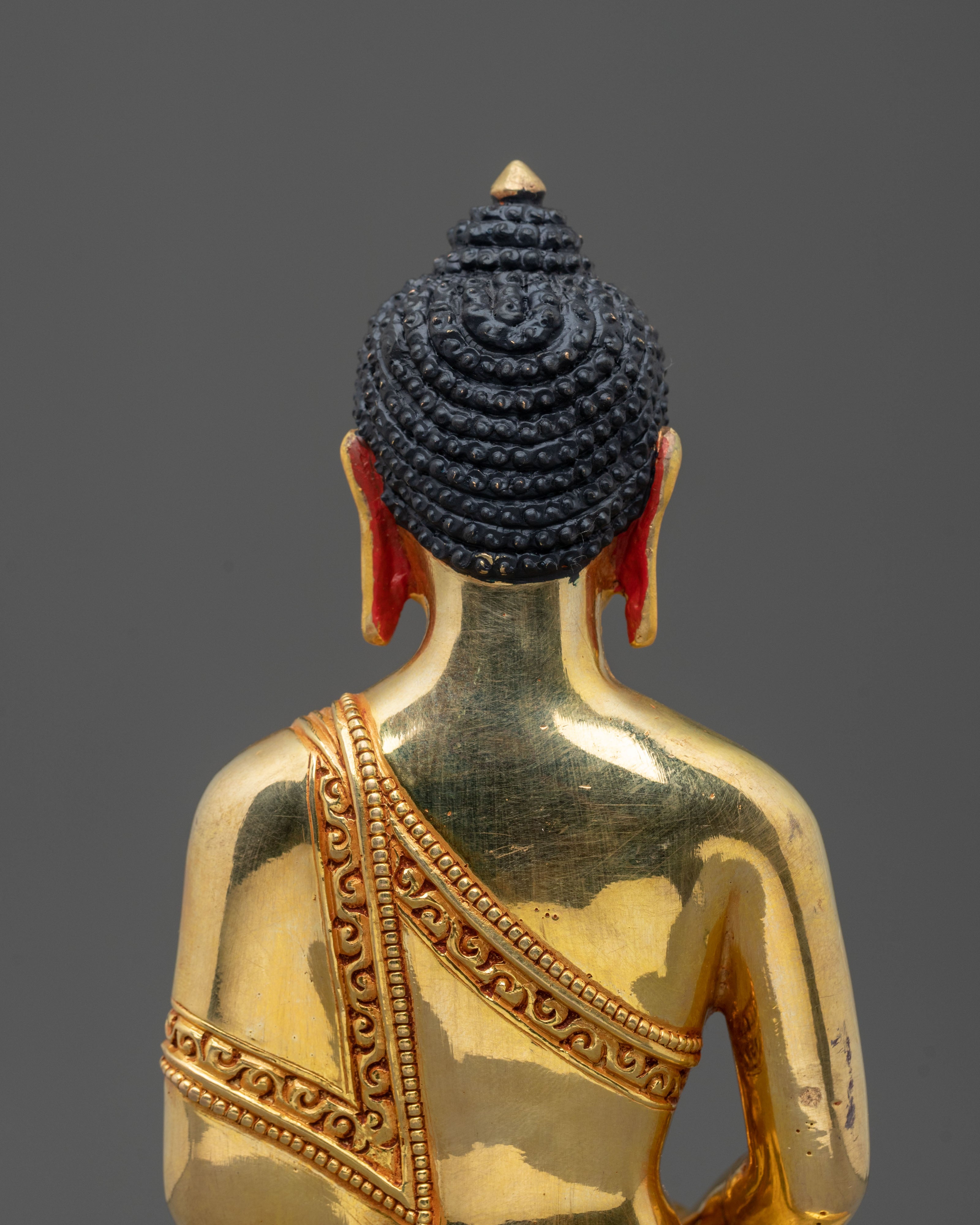 Amitabha Buddha Copper Statue | 24K Gold Gilded Figurine