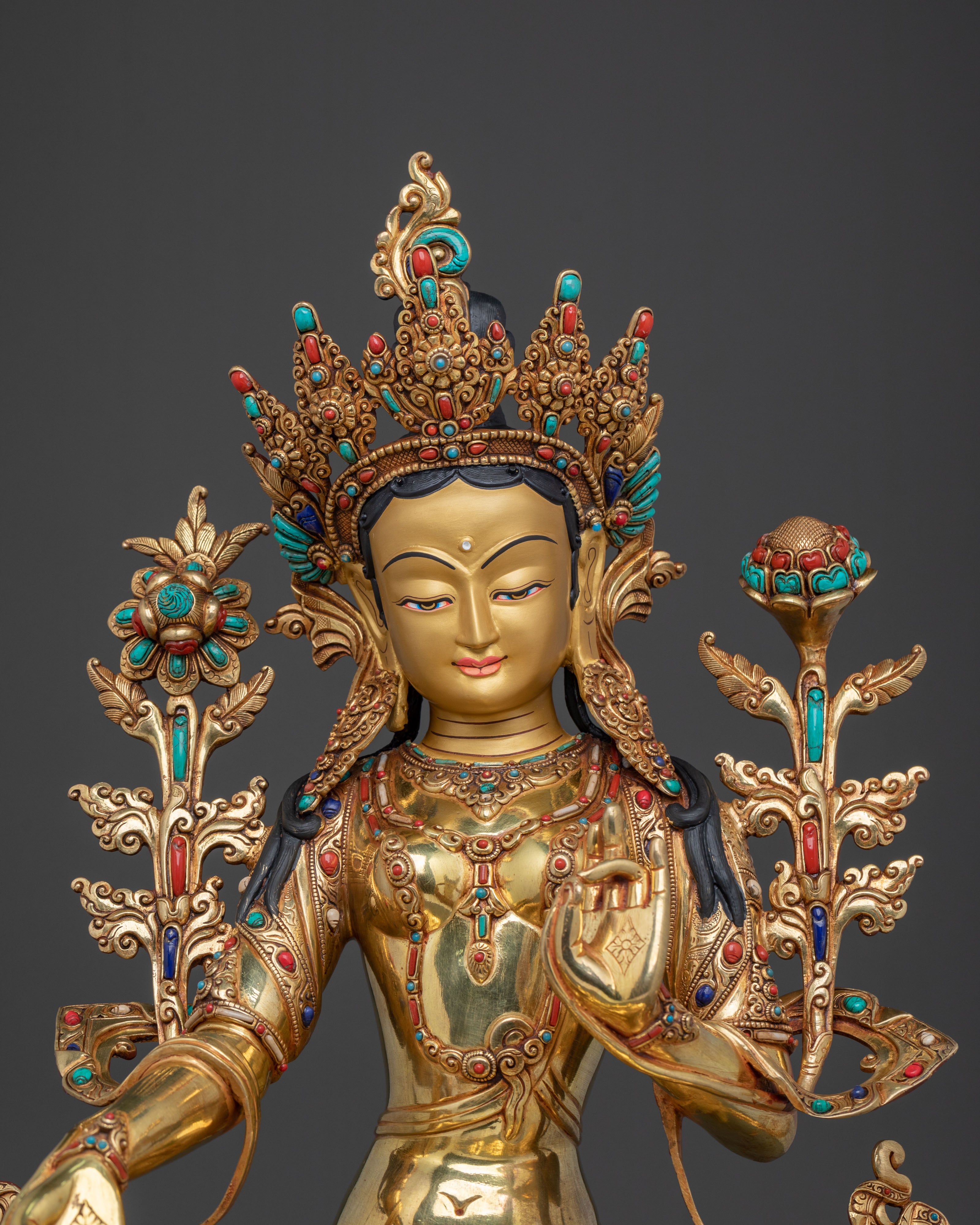 Green Tara Sculpture | Goddess of Protection