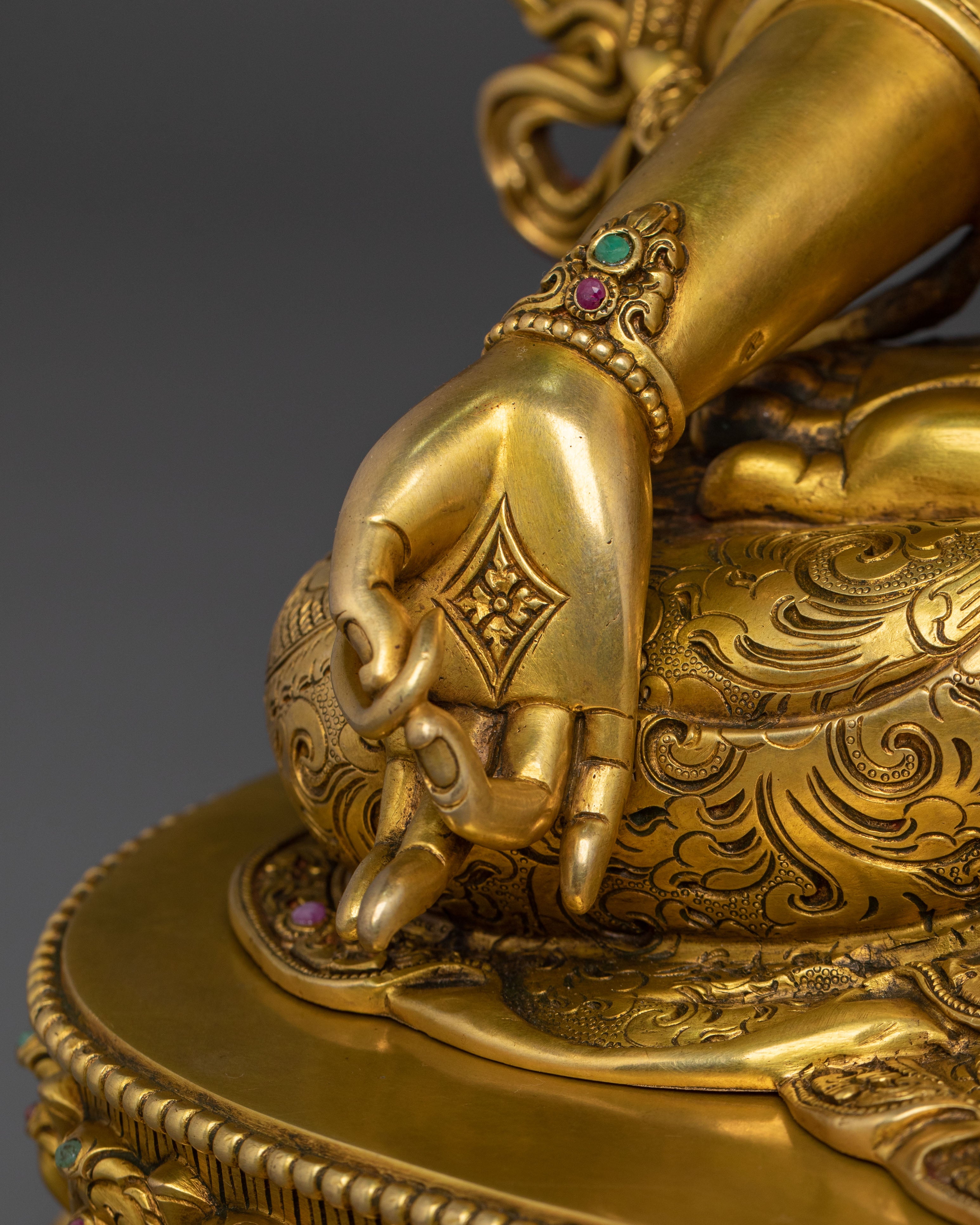 Handmade Kshitigarbha Sacred Sculpture | Bodhisattva of Great Vows