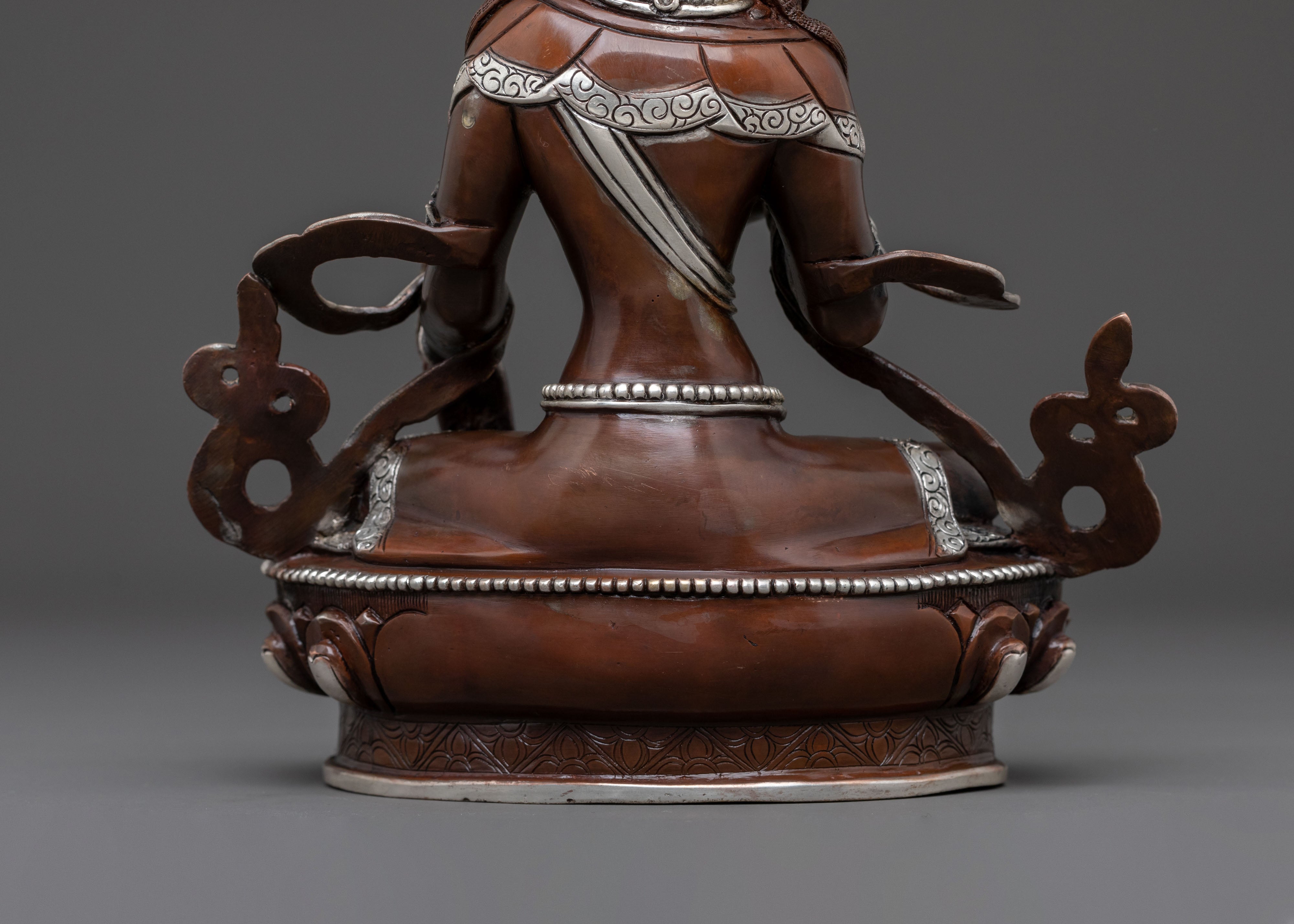 Kshitigarbha Spiritual Statue | Silver Plated Figure