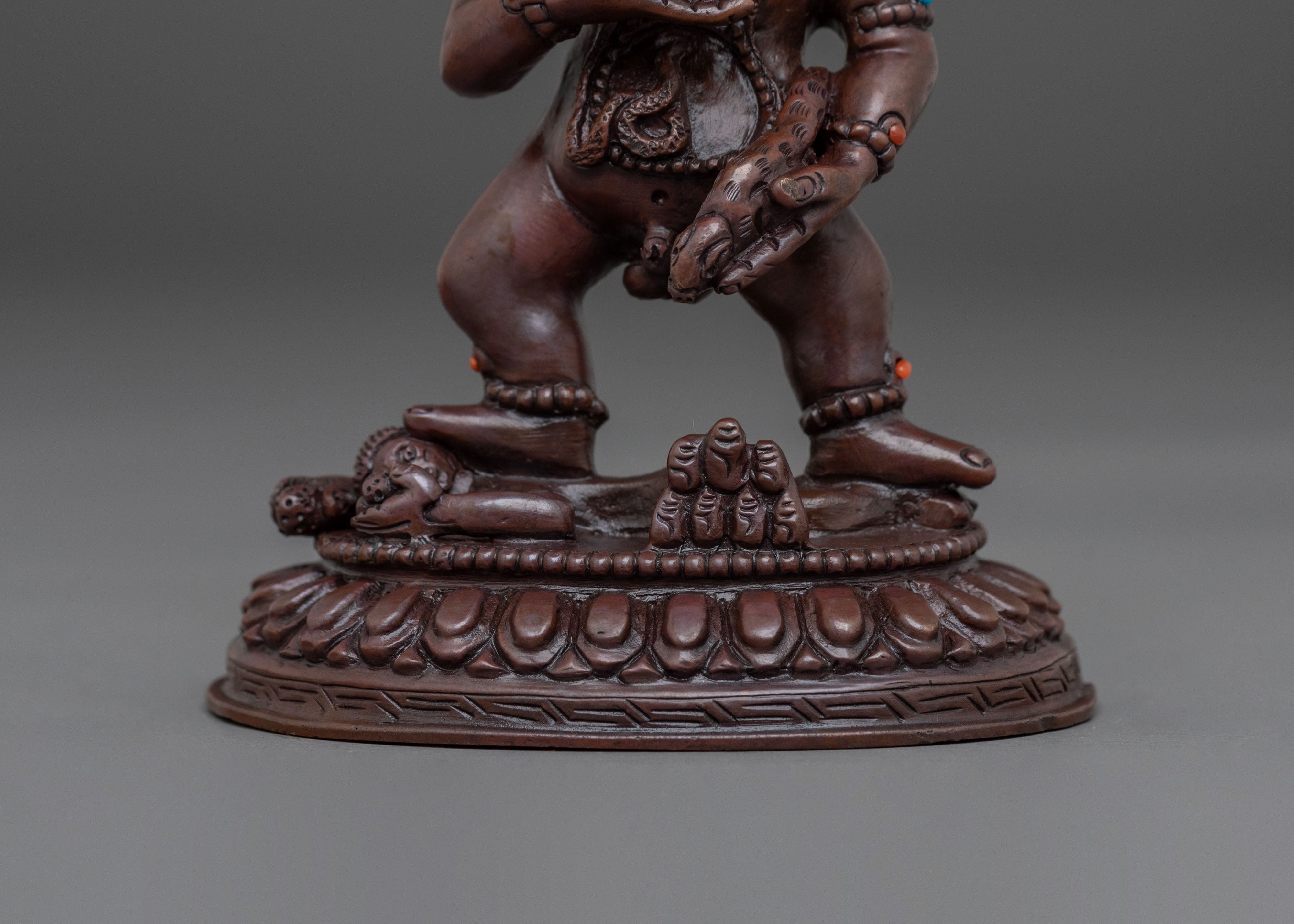 Handmade Black Dzambhala Sculpture | Home Decor