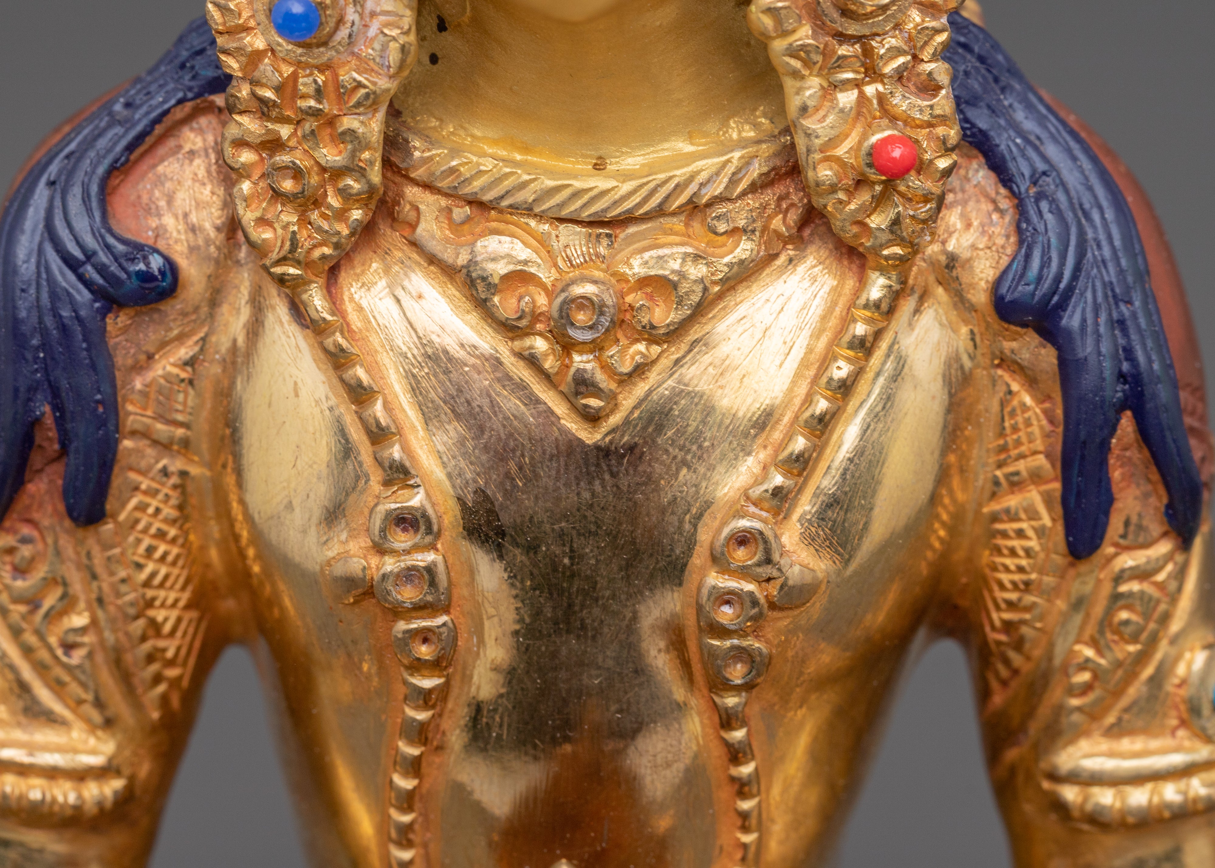 Vairocana Buddha Oxidized Copper Statue | Symbol of Enlightenment