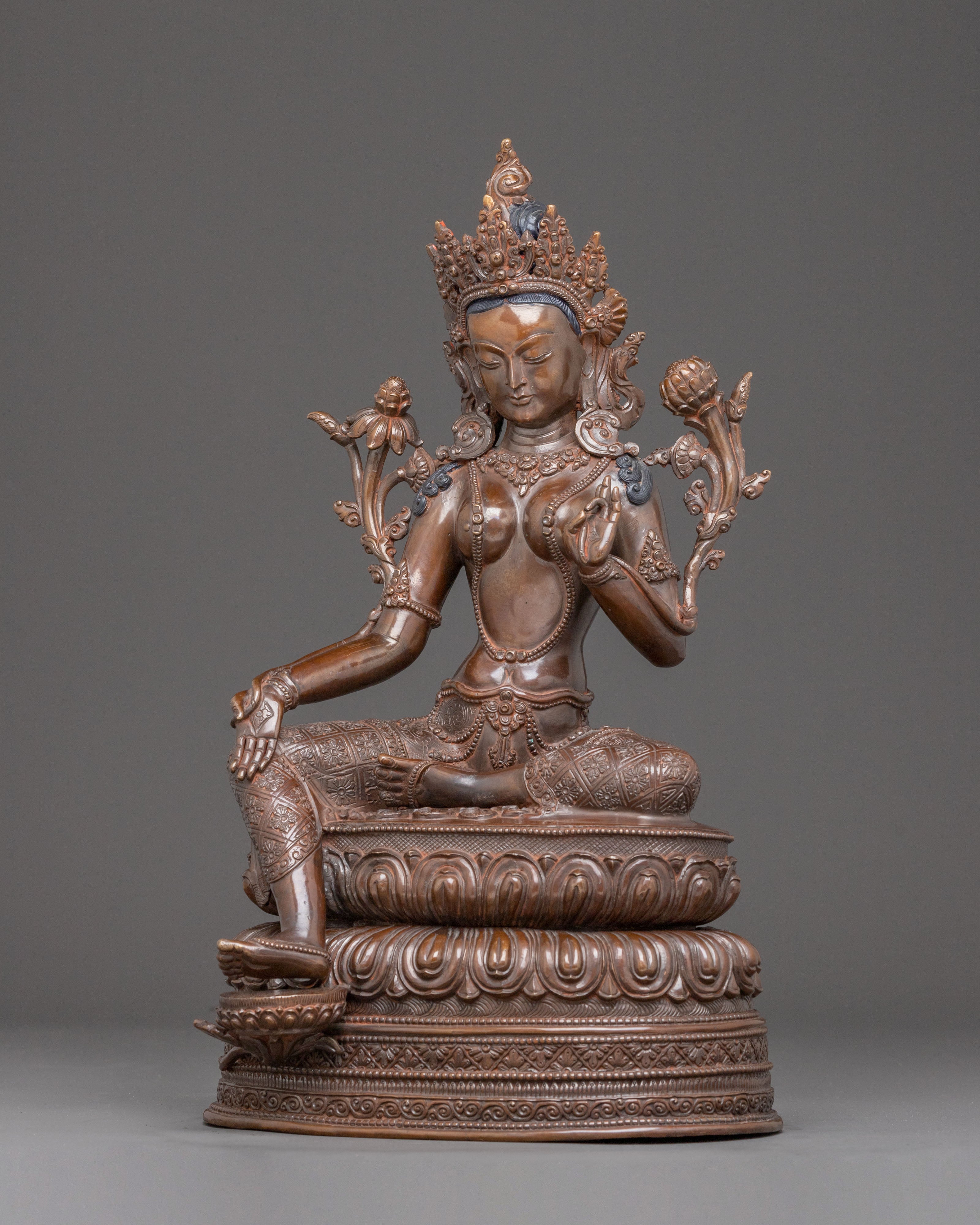 Shyama Tara Golden Statue Of Love And Knowledge | Mother of Liberation
