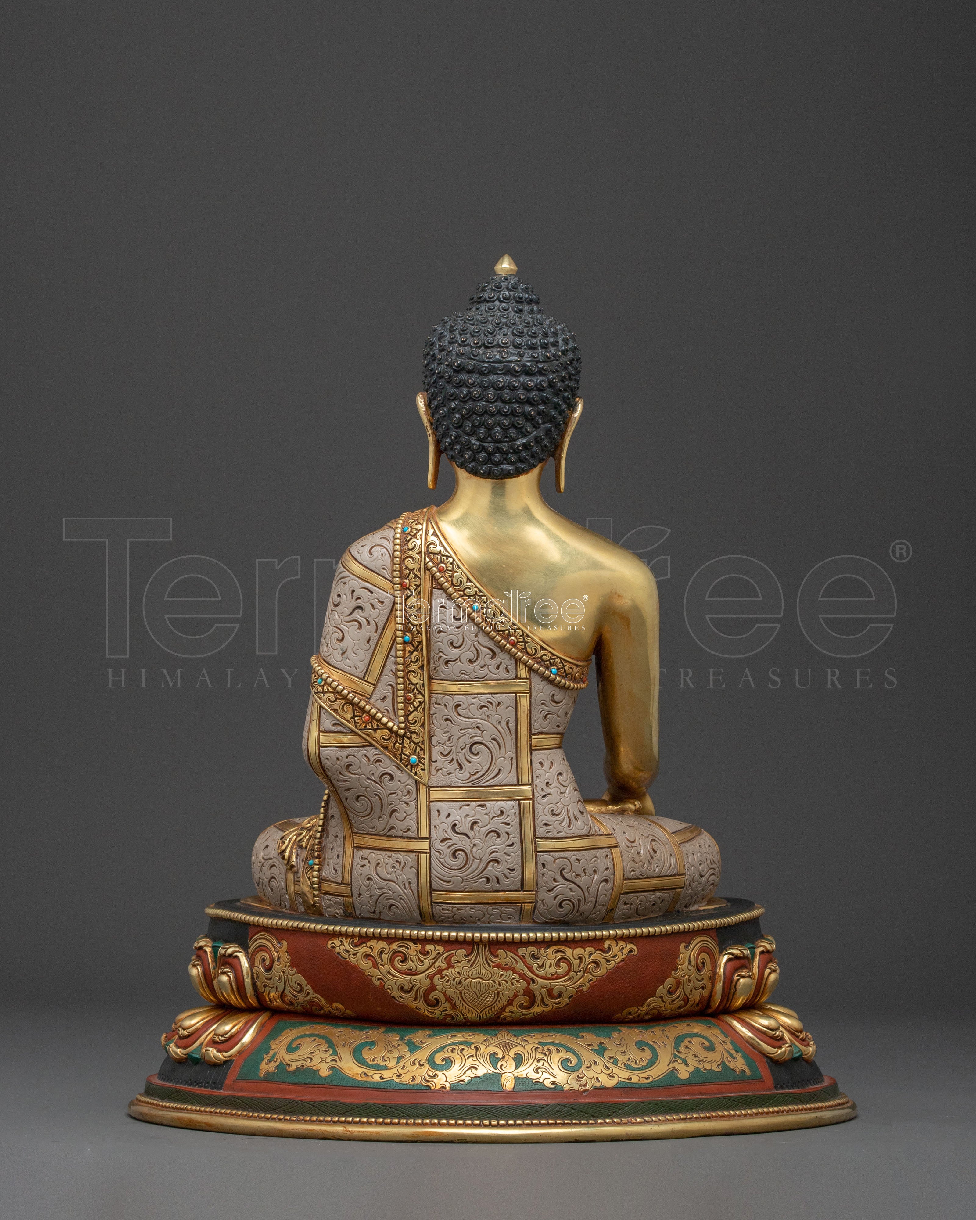 Shakyamuni Buddha: 24K Gold Gilded Peace Figure