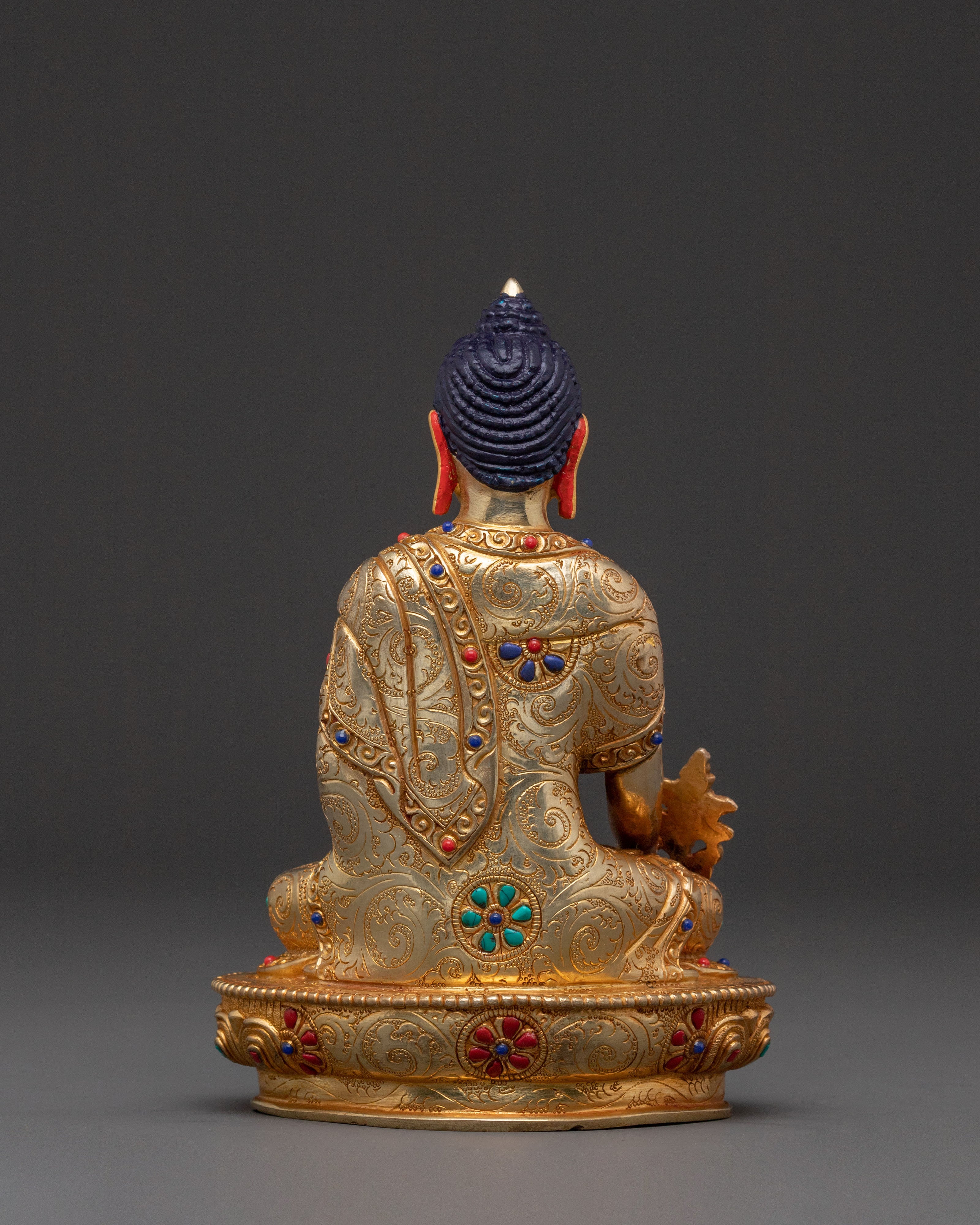 Medicine Buddha Sacred Statue | Handcrafted 24K Gold Gilded