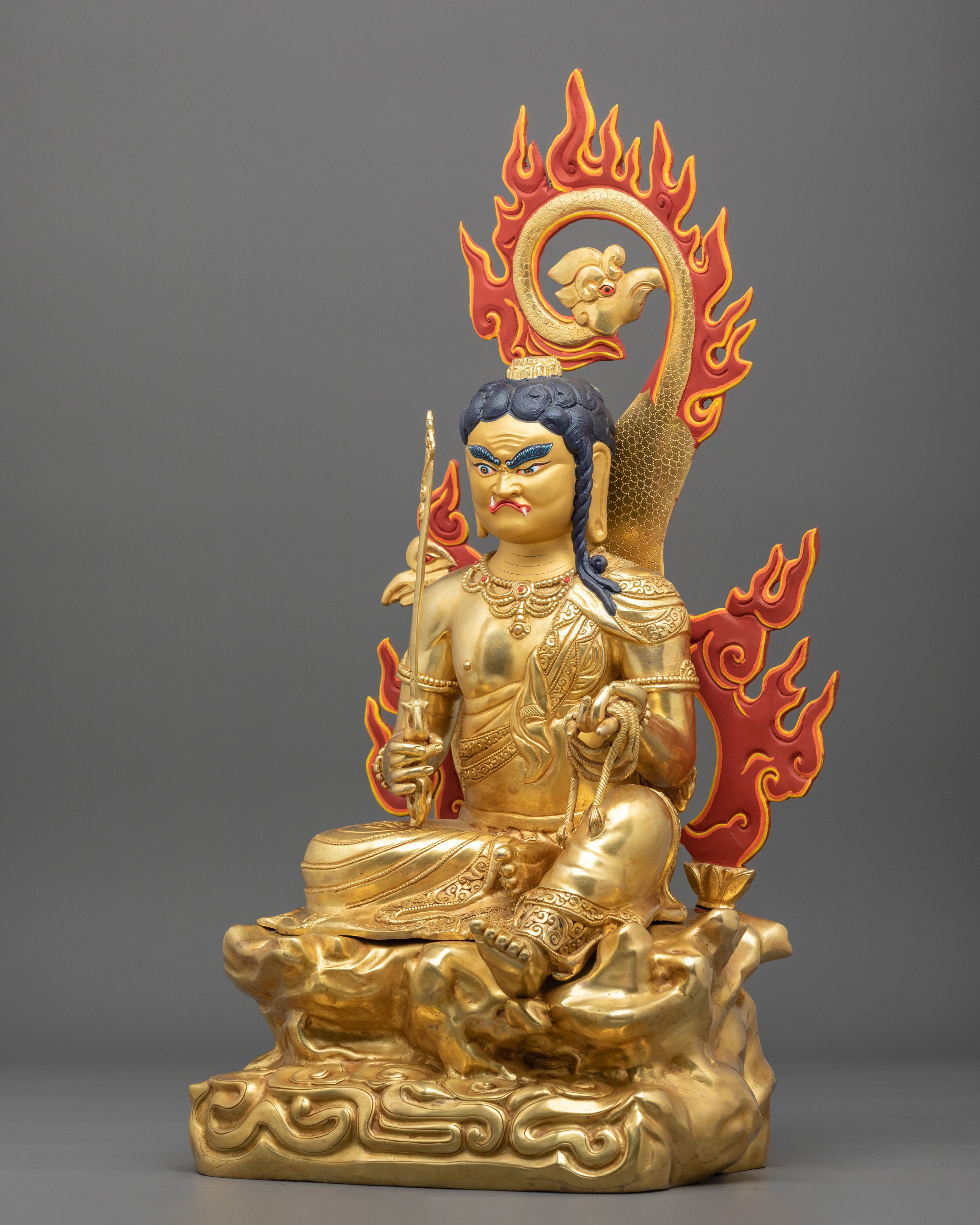 Yamraj Spiritual Statue | Handcrafted Copper Figurine for Altar