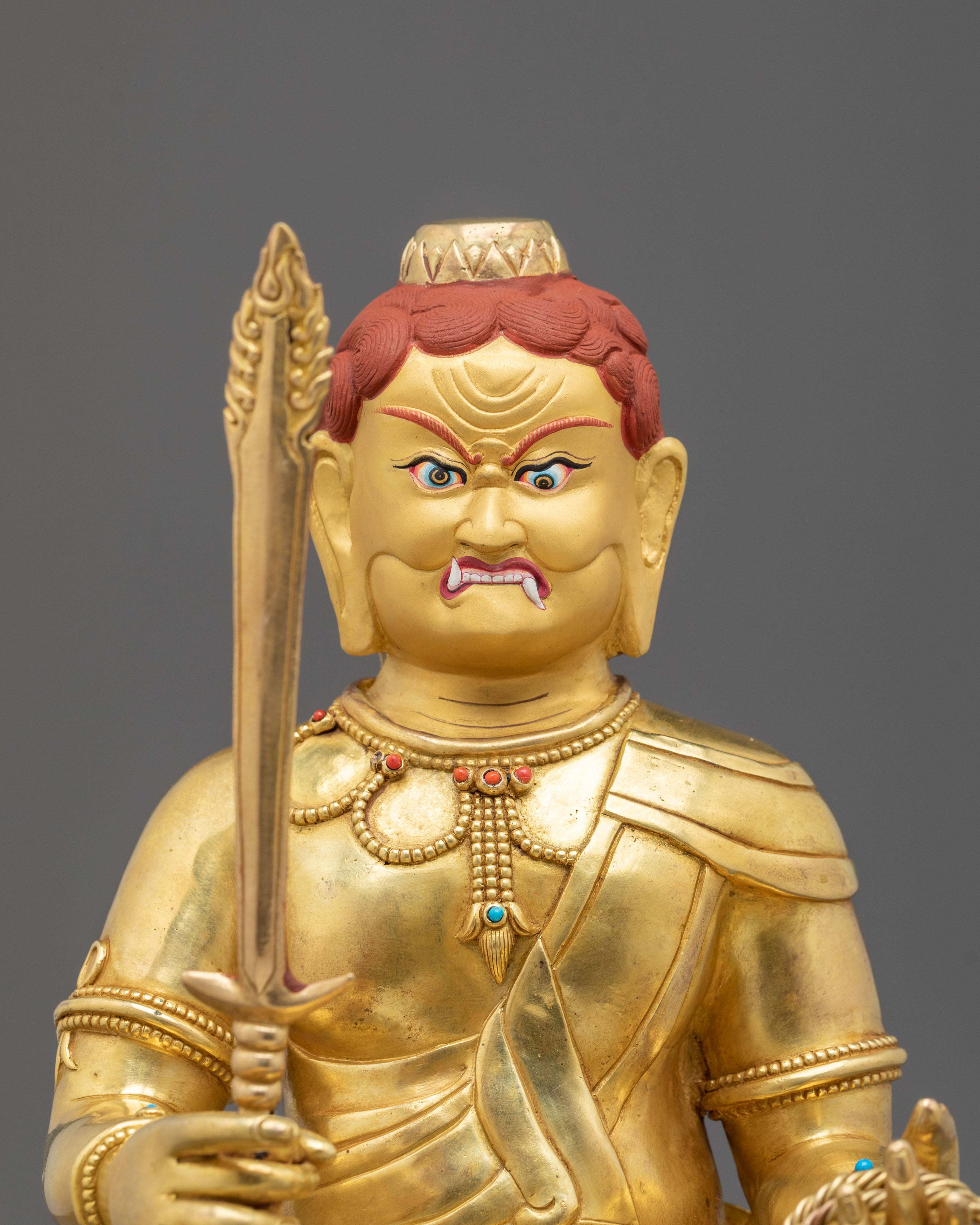 Yamraj Statue | 24K Gold Gilded Guardian Figurine