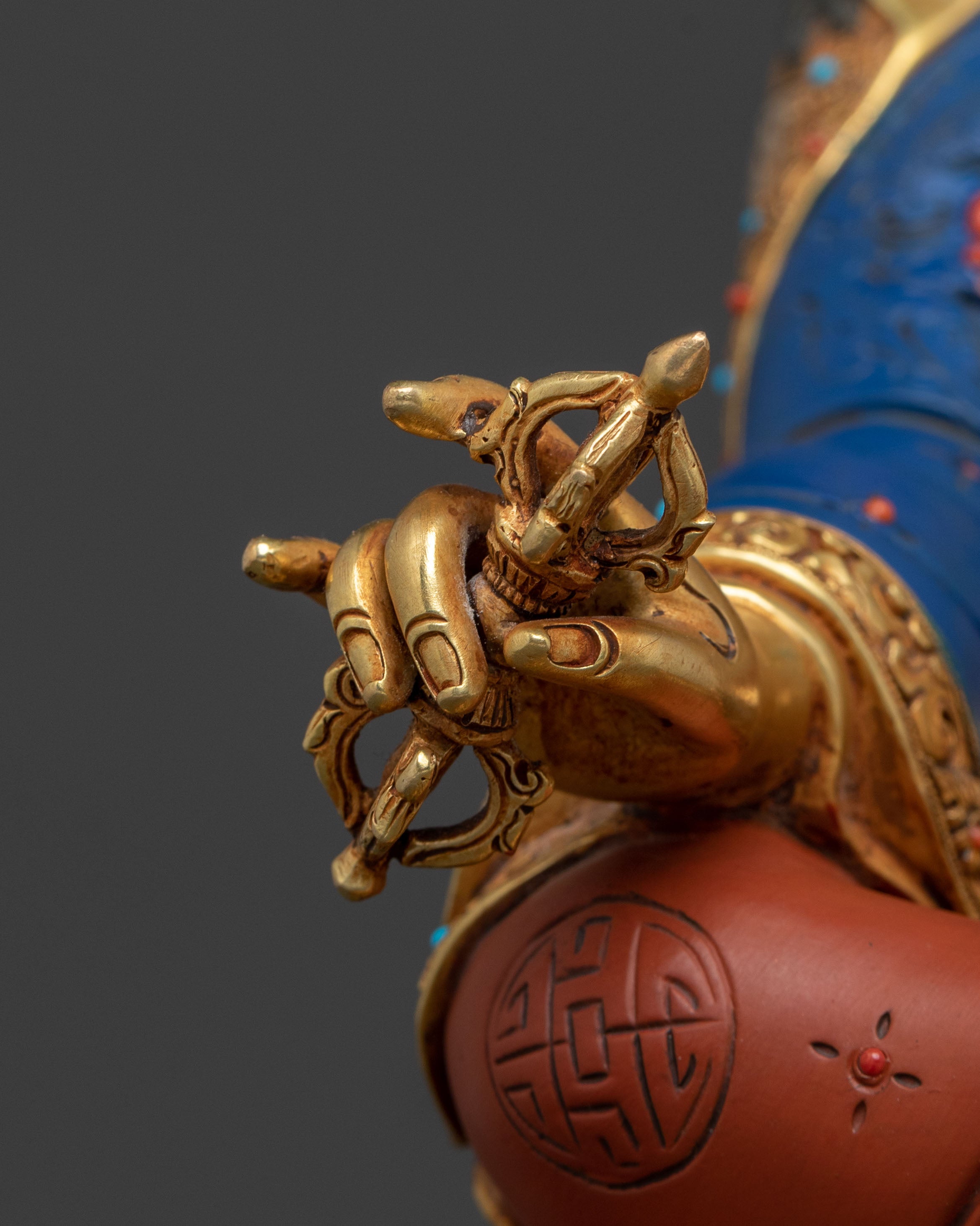 Guru Rinpoche Dharma Statue: Nepalese Artistry