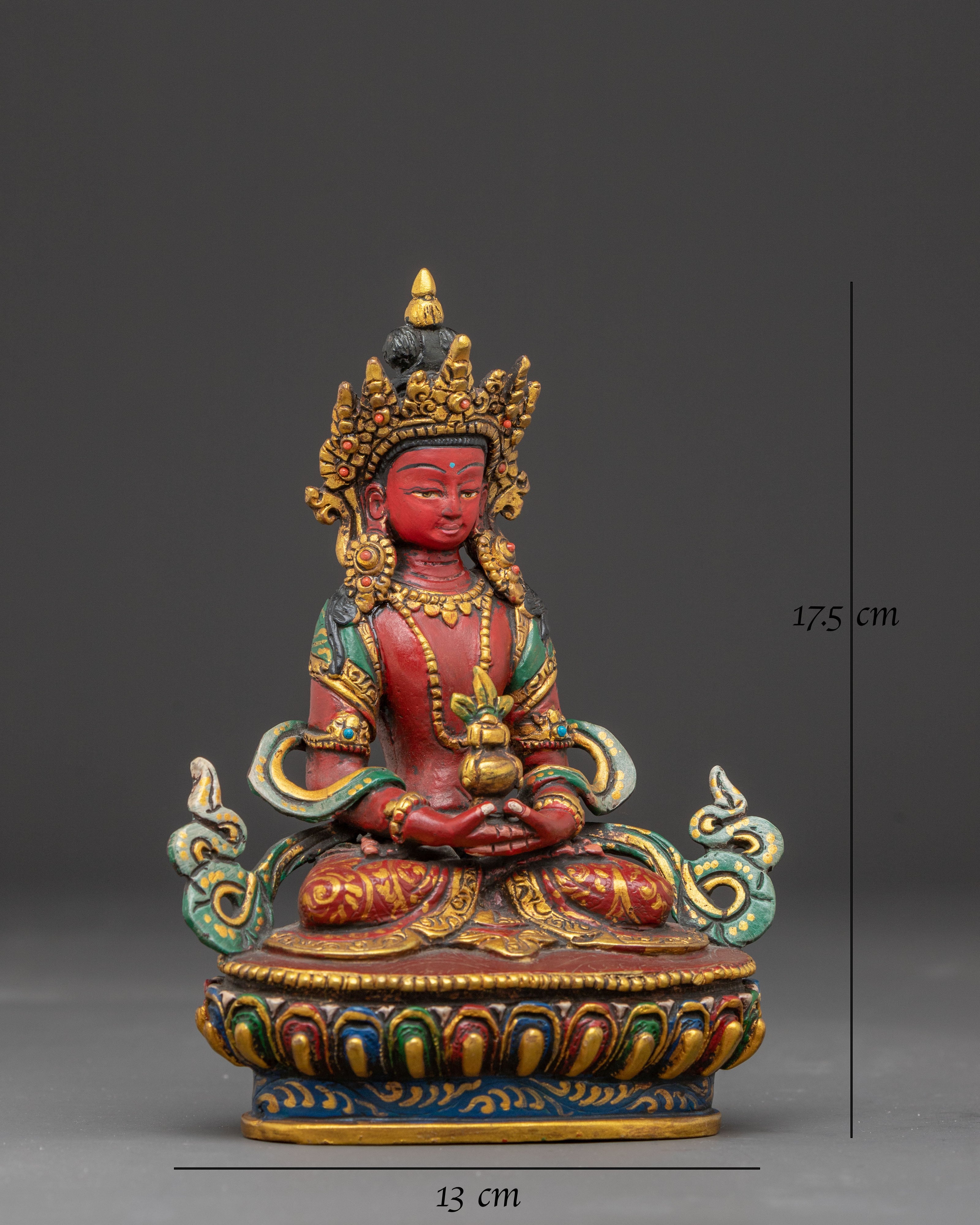 Amitayus Sculpture Symbolizing Longevity | Spiritual Decor for Meditation