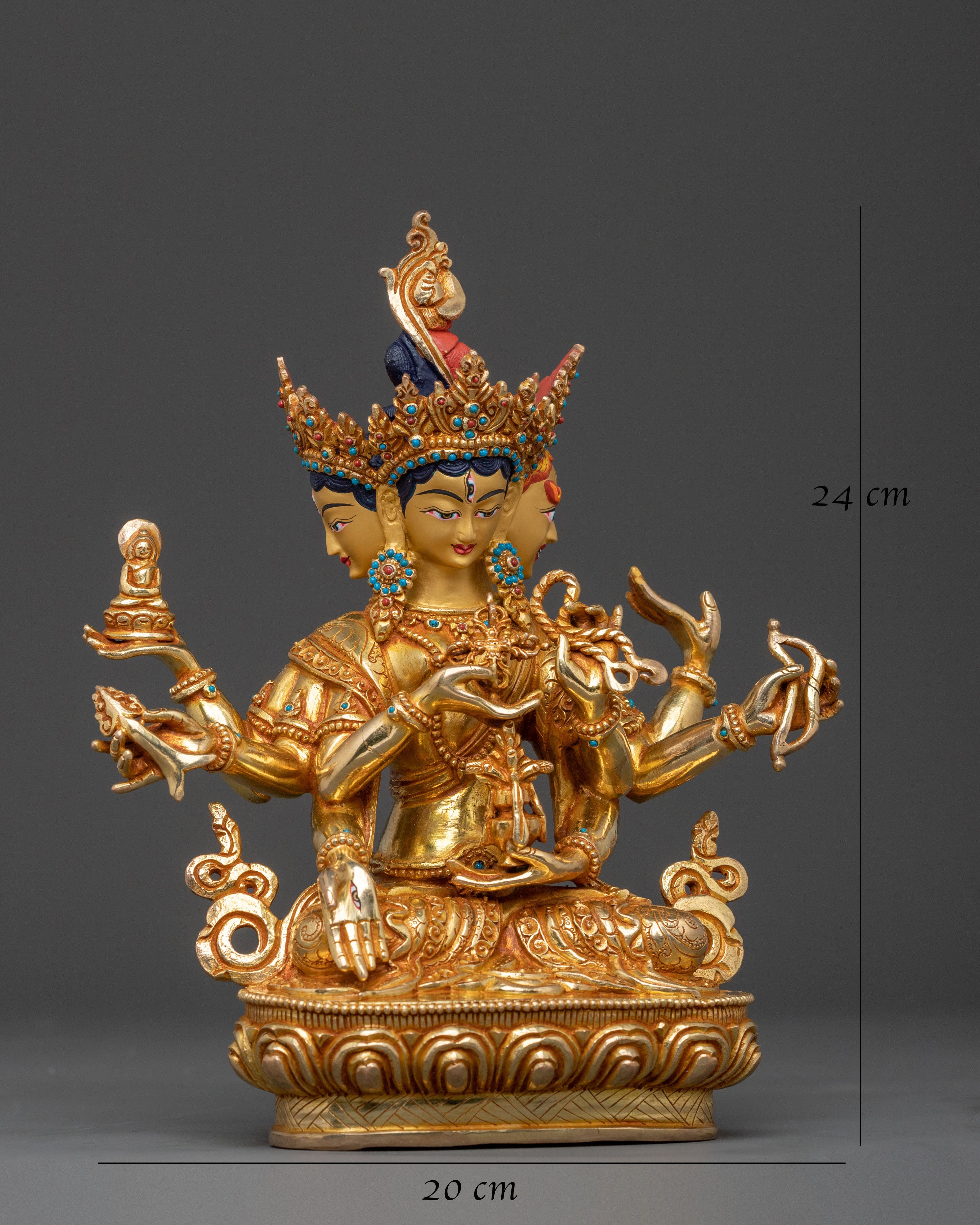 Namgyalma Longevity Statue: 24K Gold Gilded