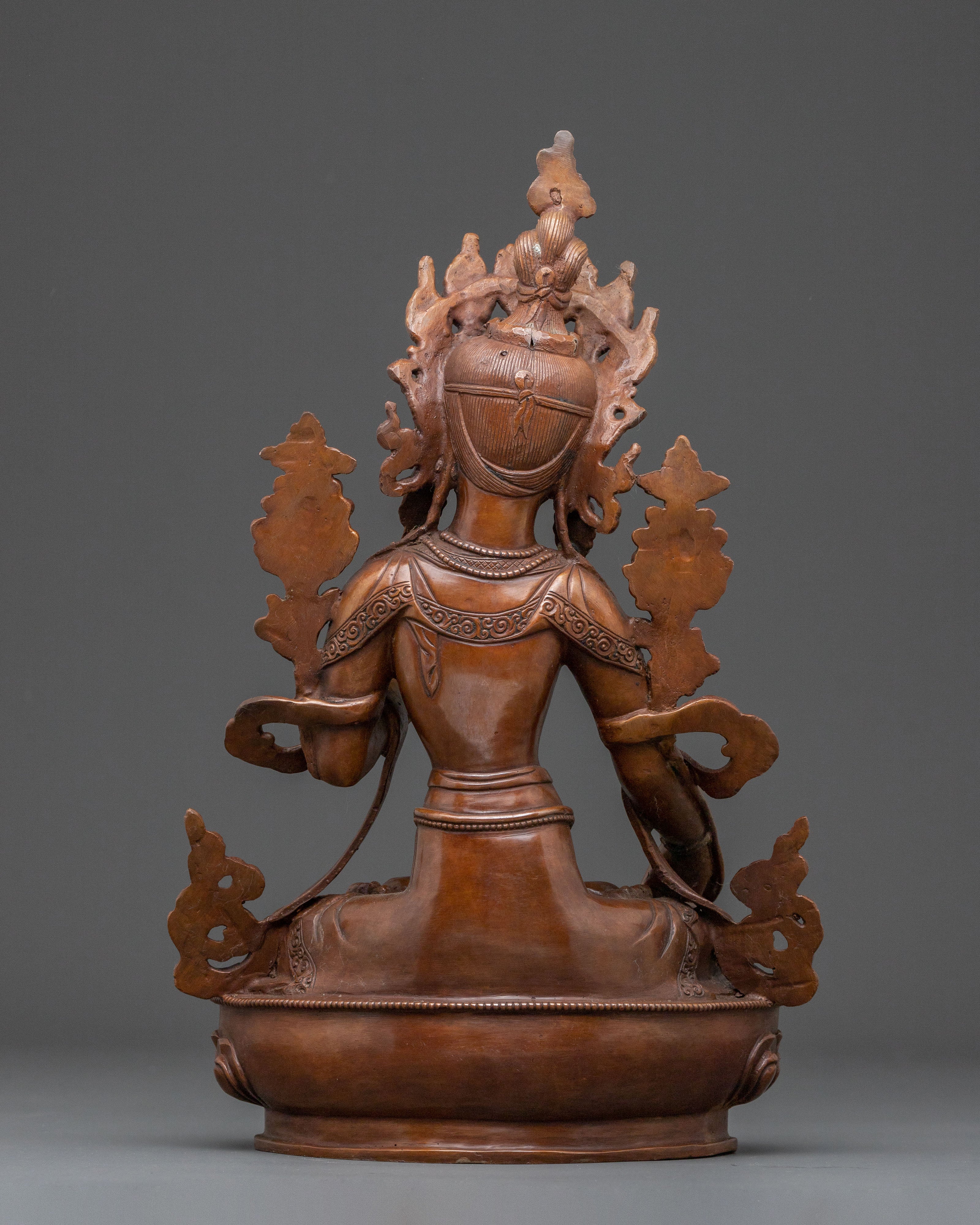 White Tara Sacred Copper Statue – Artisanal Finish