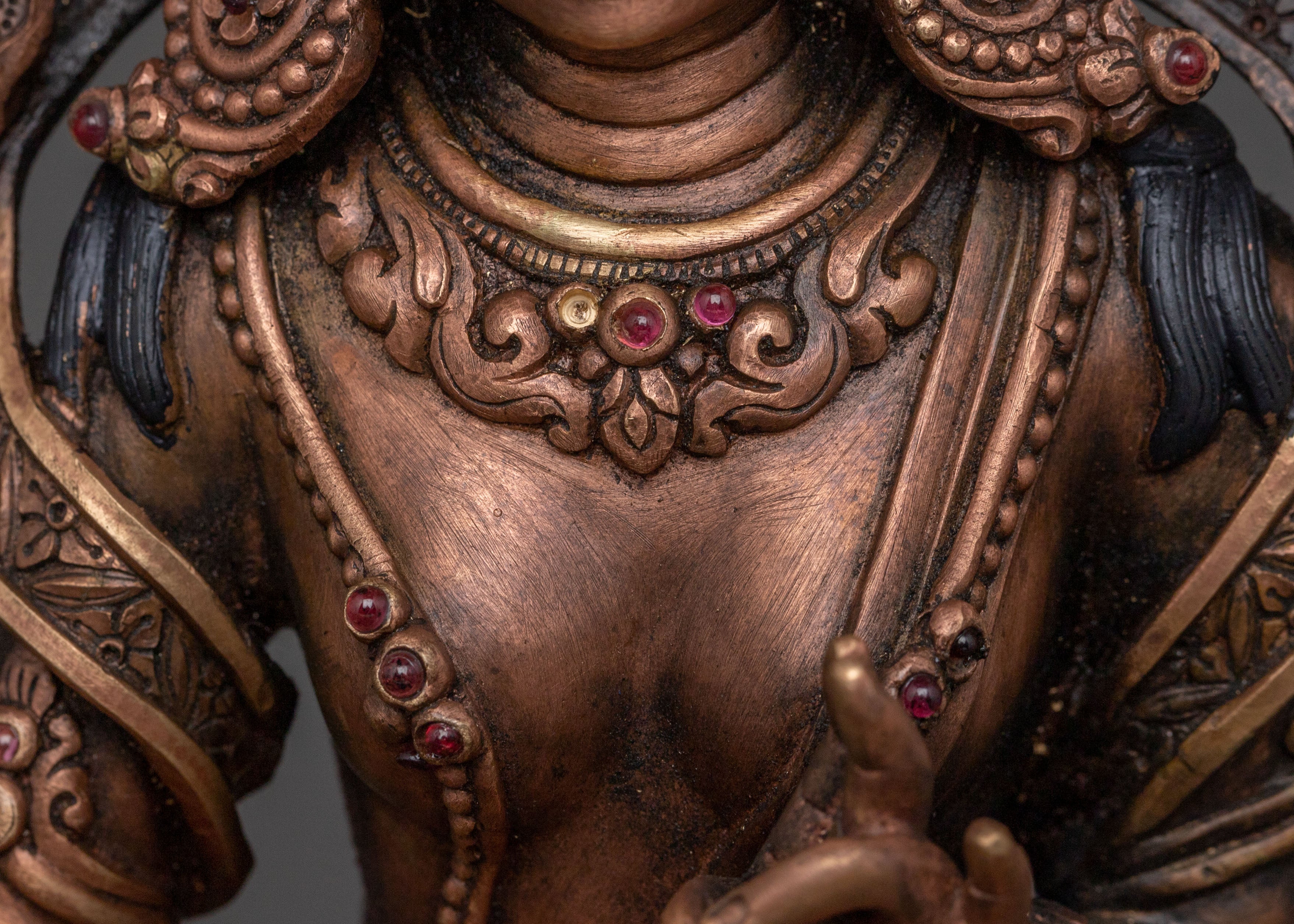Handcrafted Green Tara Divine Statue | Mother Figure