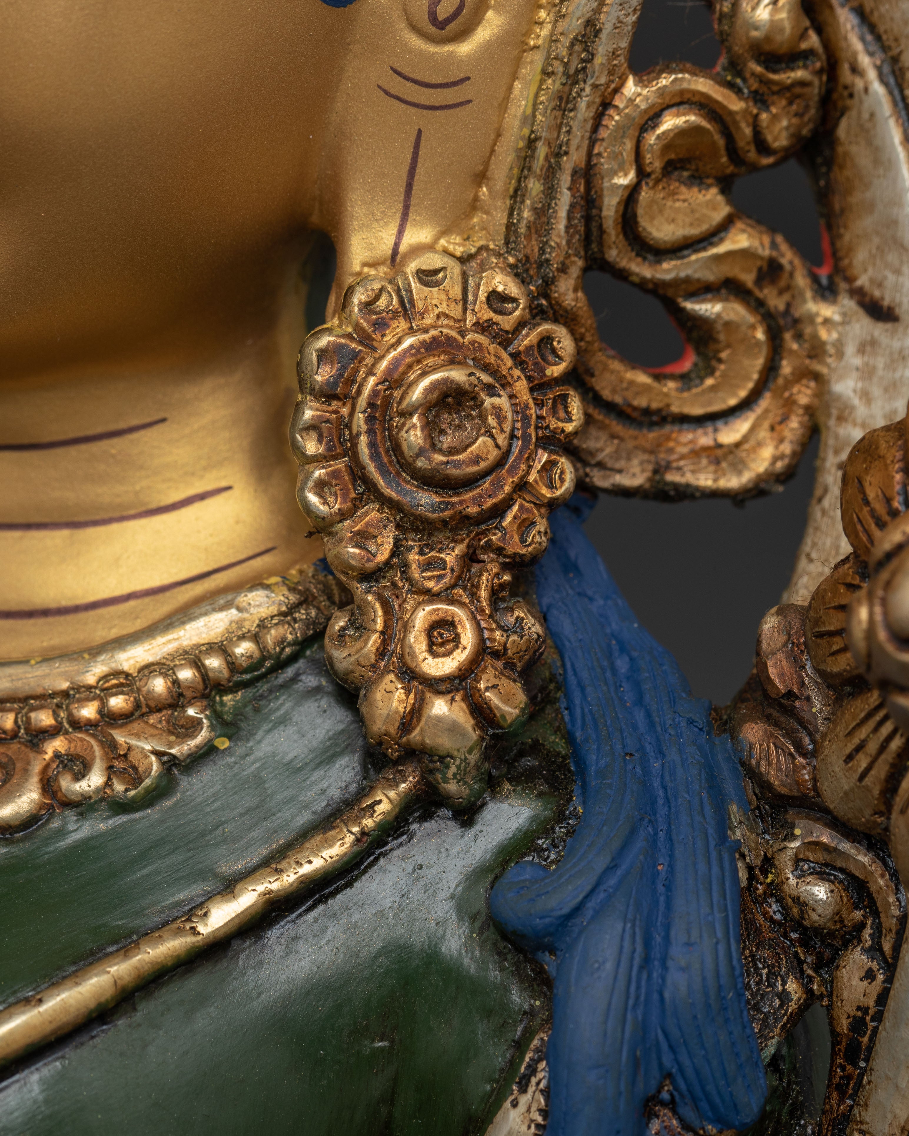 Handcrafted Radiant Sculpture of Shyama Tara | Traditional Artwork