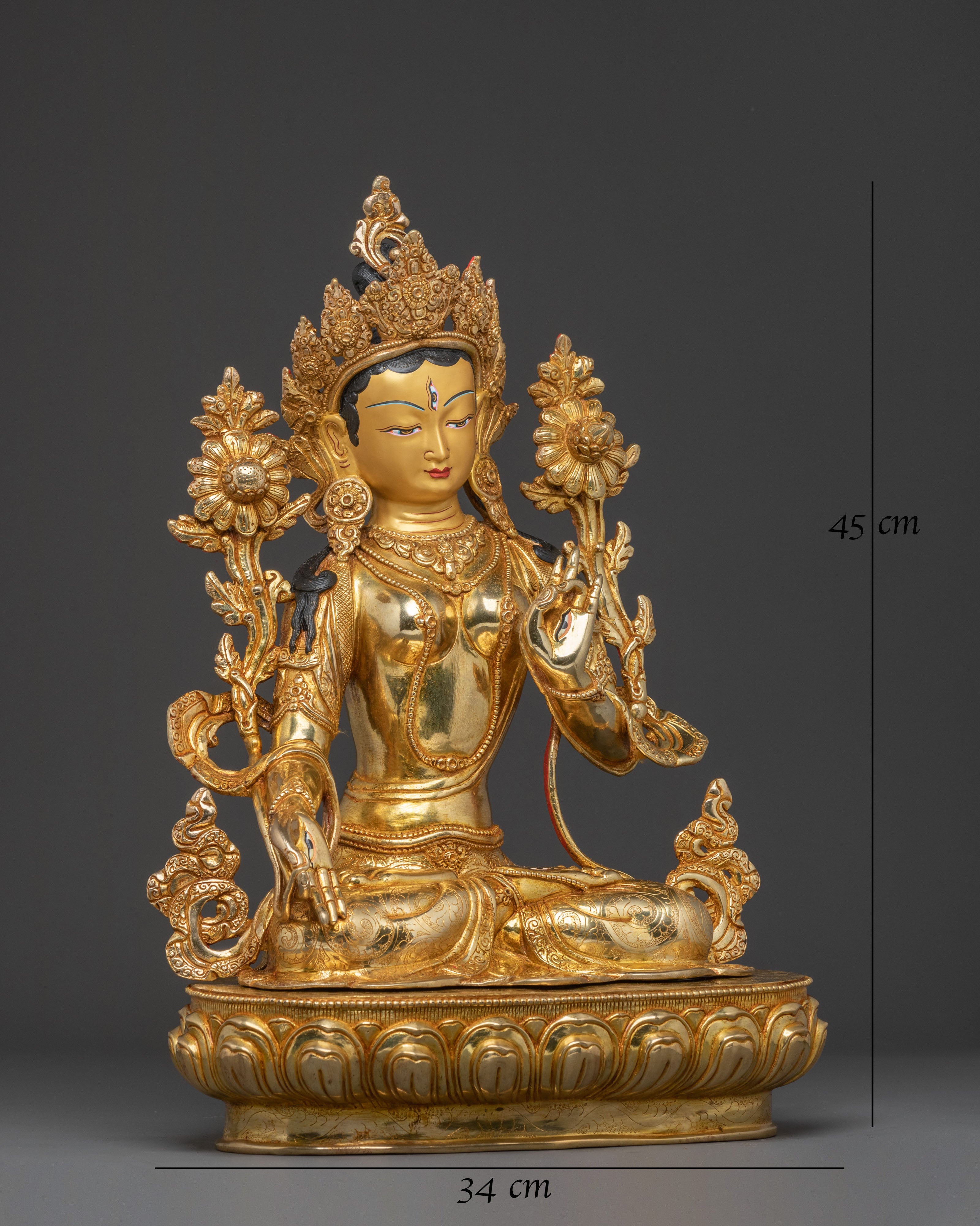 White Tara Statue Compassion Goddess | Altar Decor