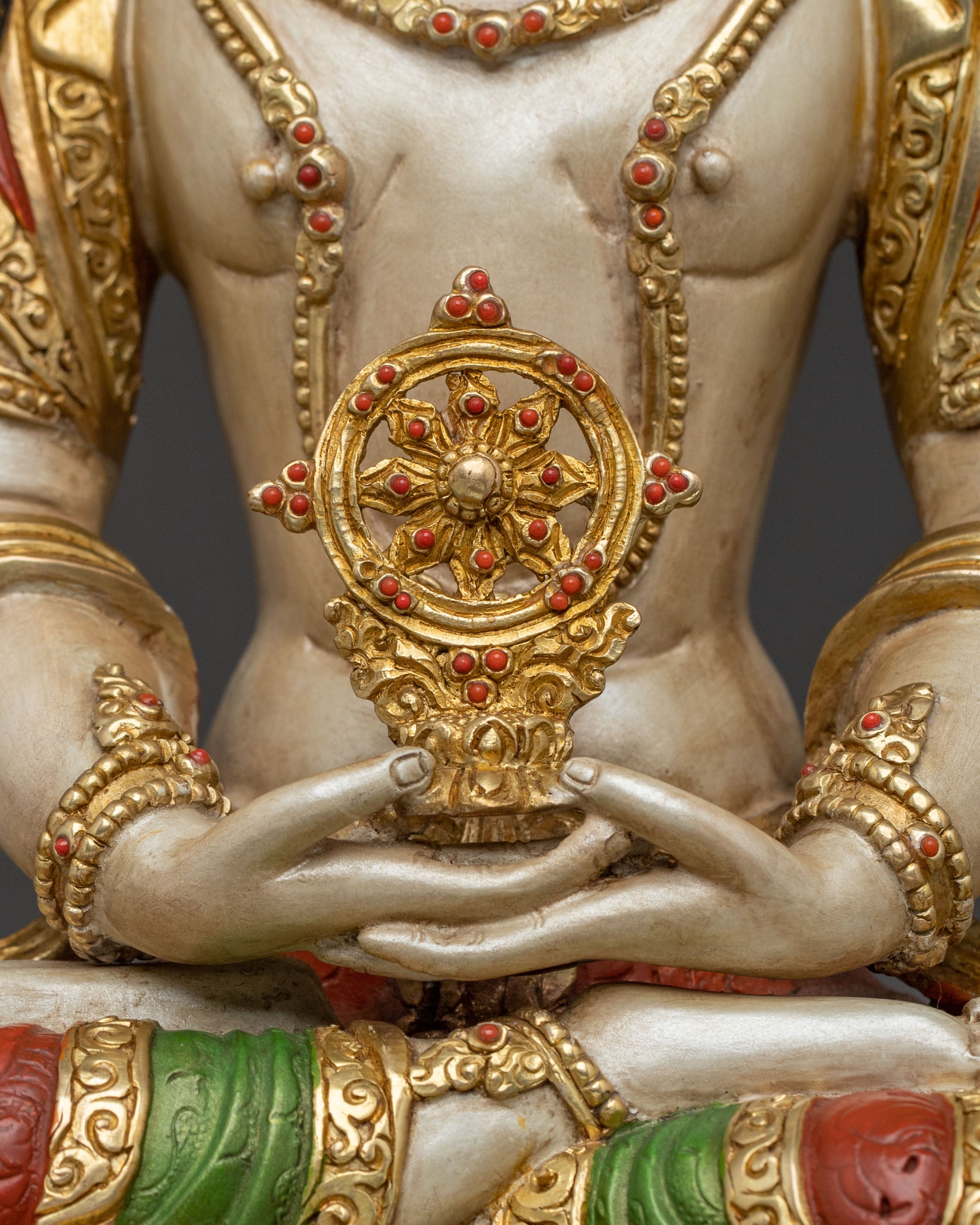 Handcrafted Vairocana Statue – 24K Gilded Copper