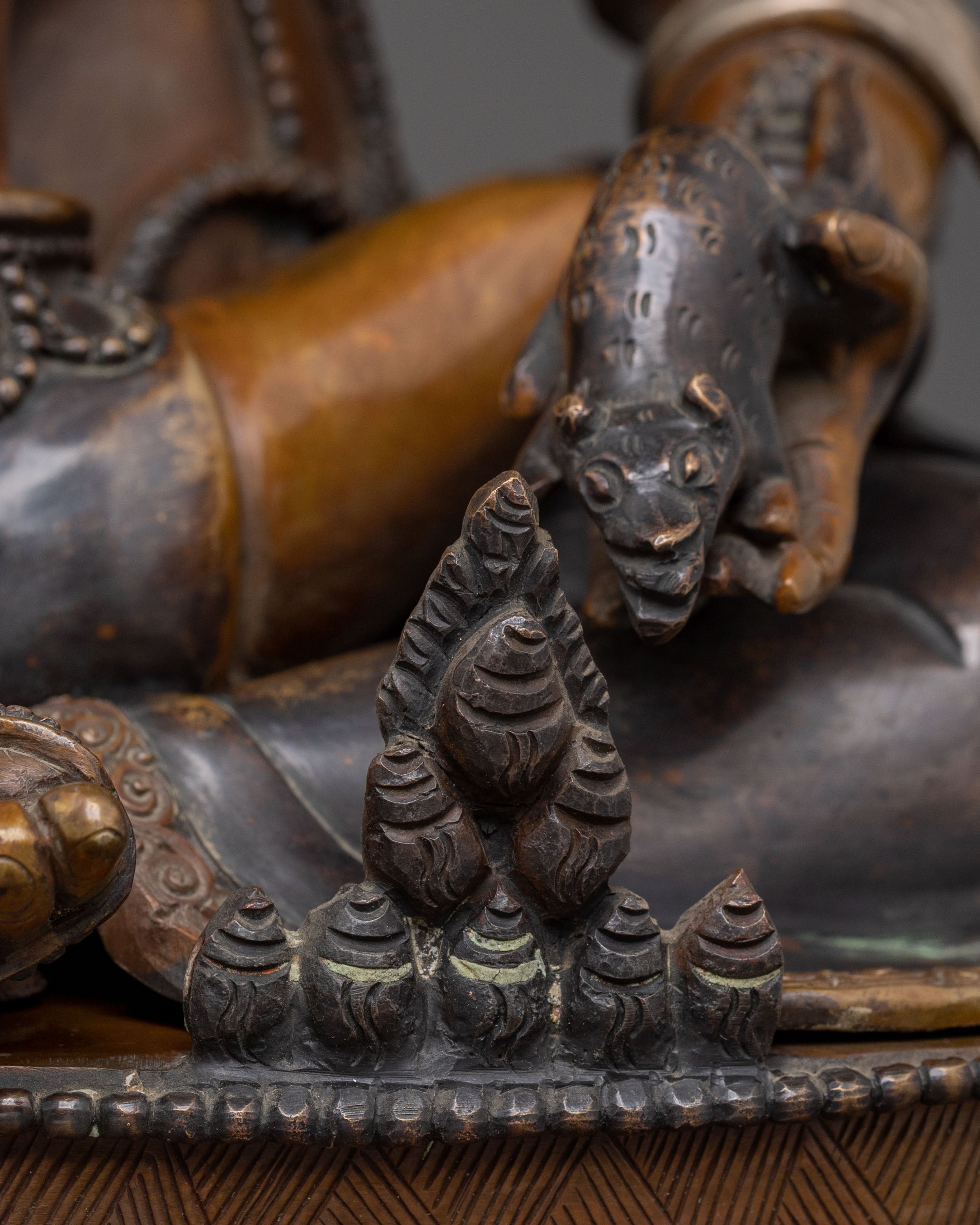 Handcrafted Green Dzambhala Spiritual Statue