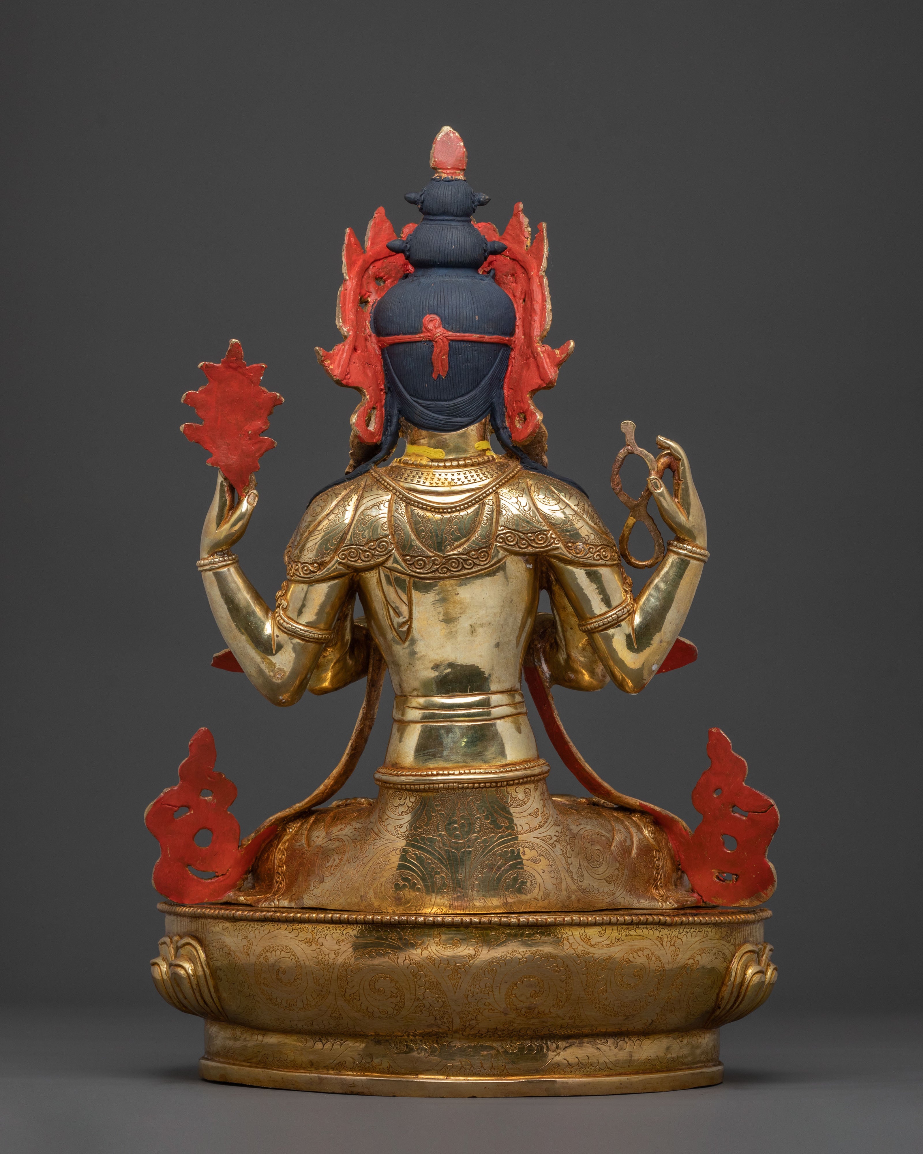 Bodhisattva Chenrezig Compassion Statue | Tibetan Buddhist Sacred Art