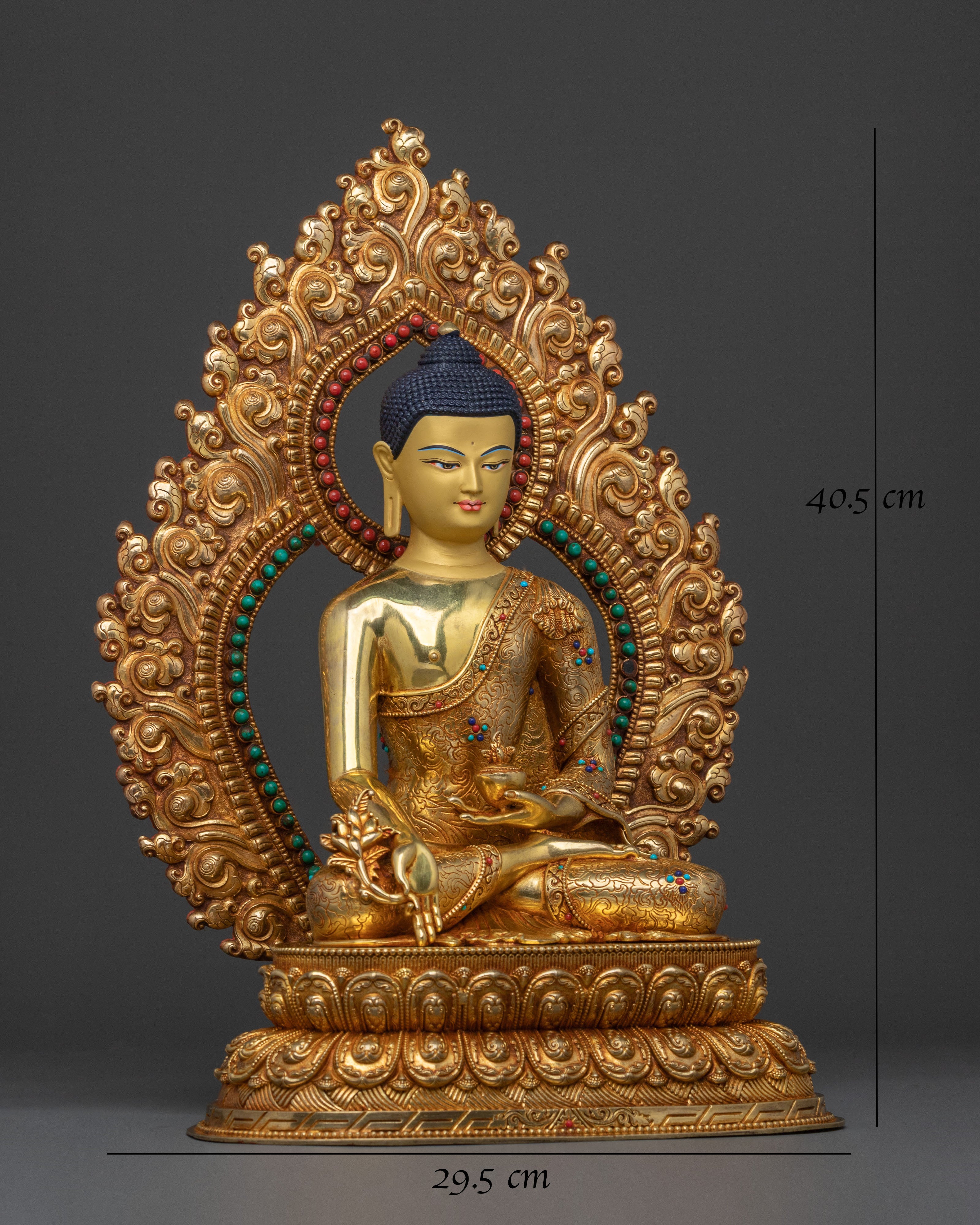 Lord of Lapis Lazuli Medicine Buddha | 24K Gold Gilded
