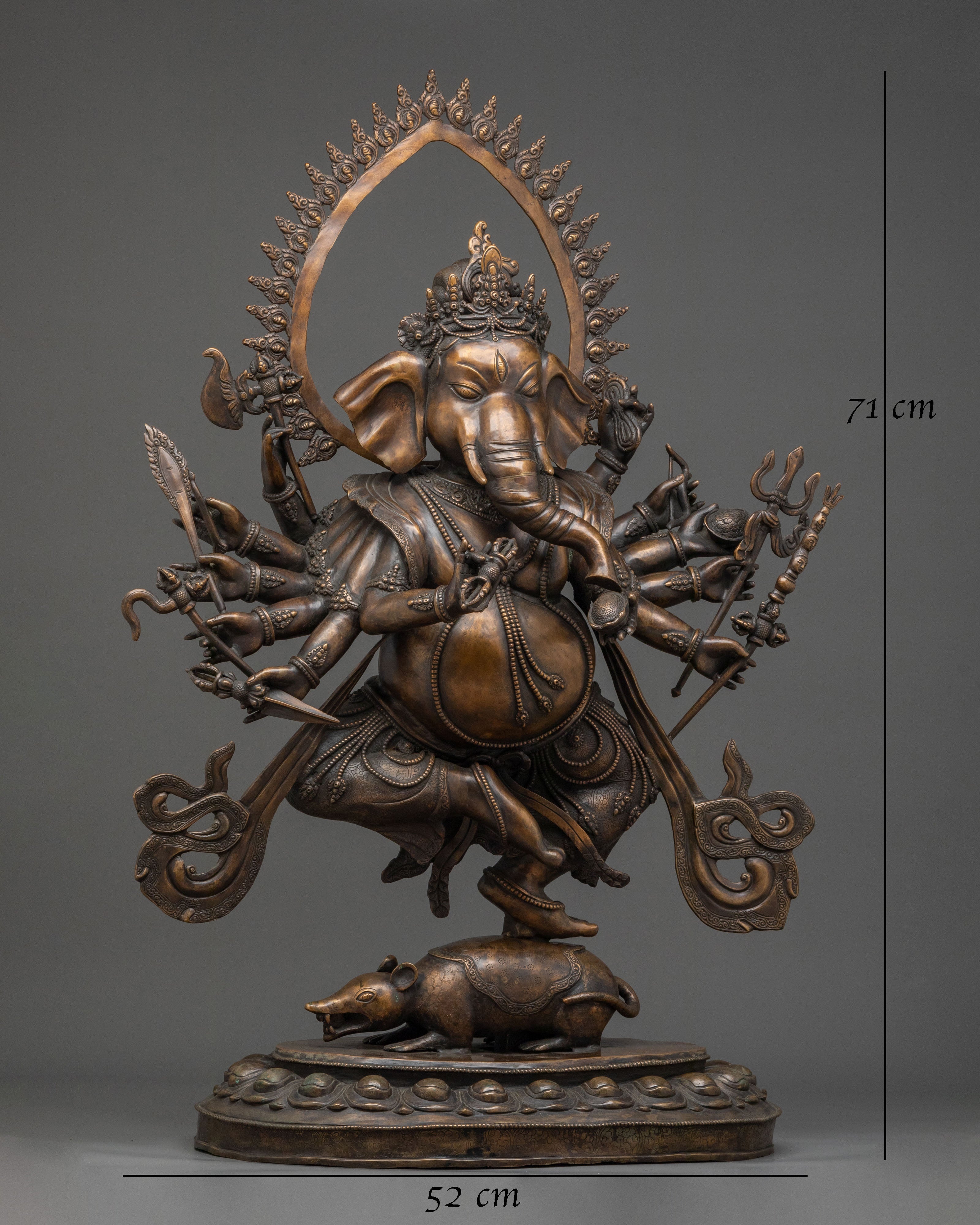 God Ganesha Statue | Handcrafted Sacred Copper Figurine