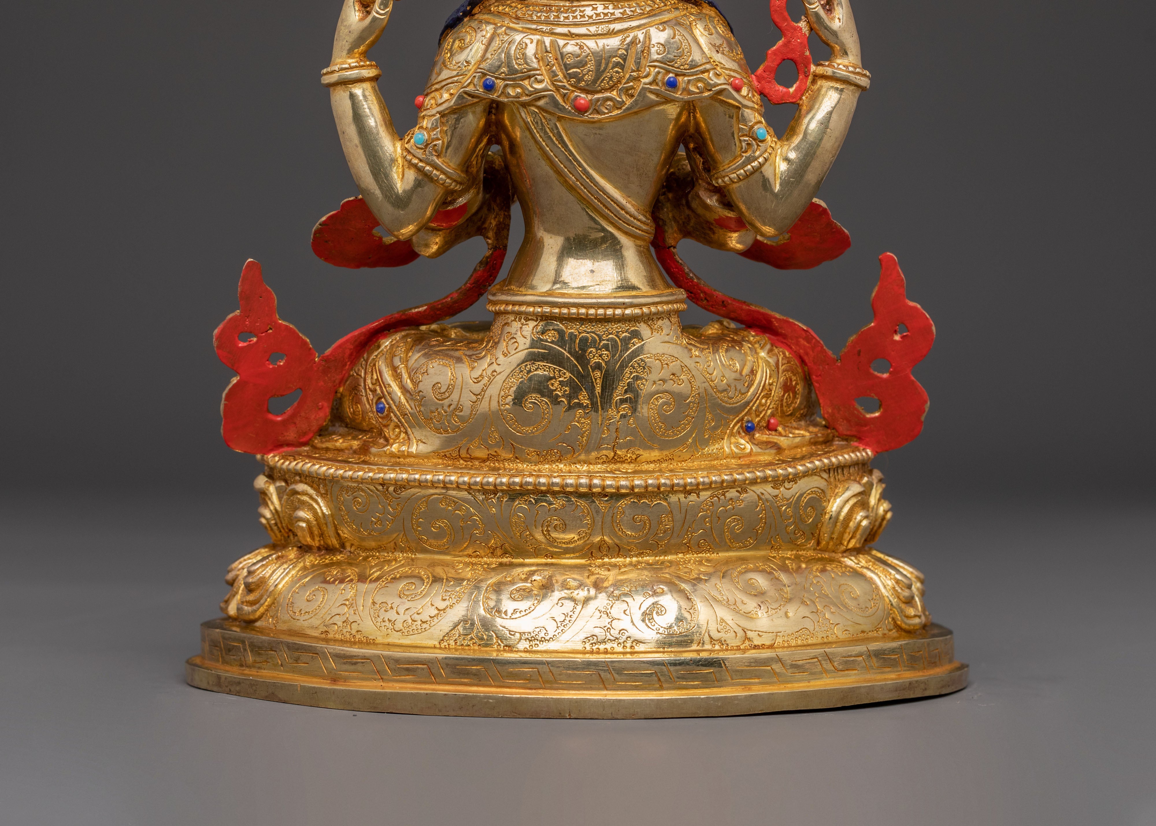 Chenrezig Bodhisattva Sacred Statue – 24K Gold Gilded Art