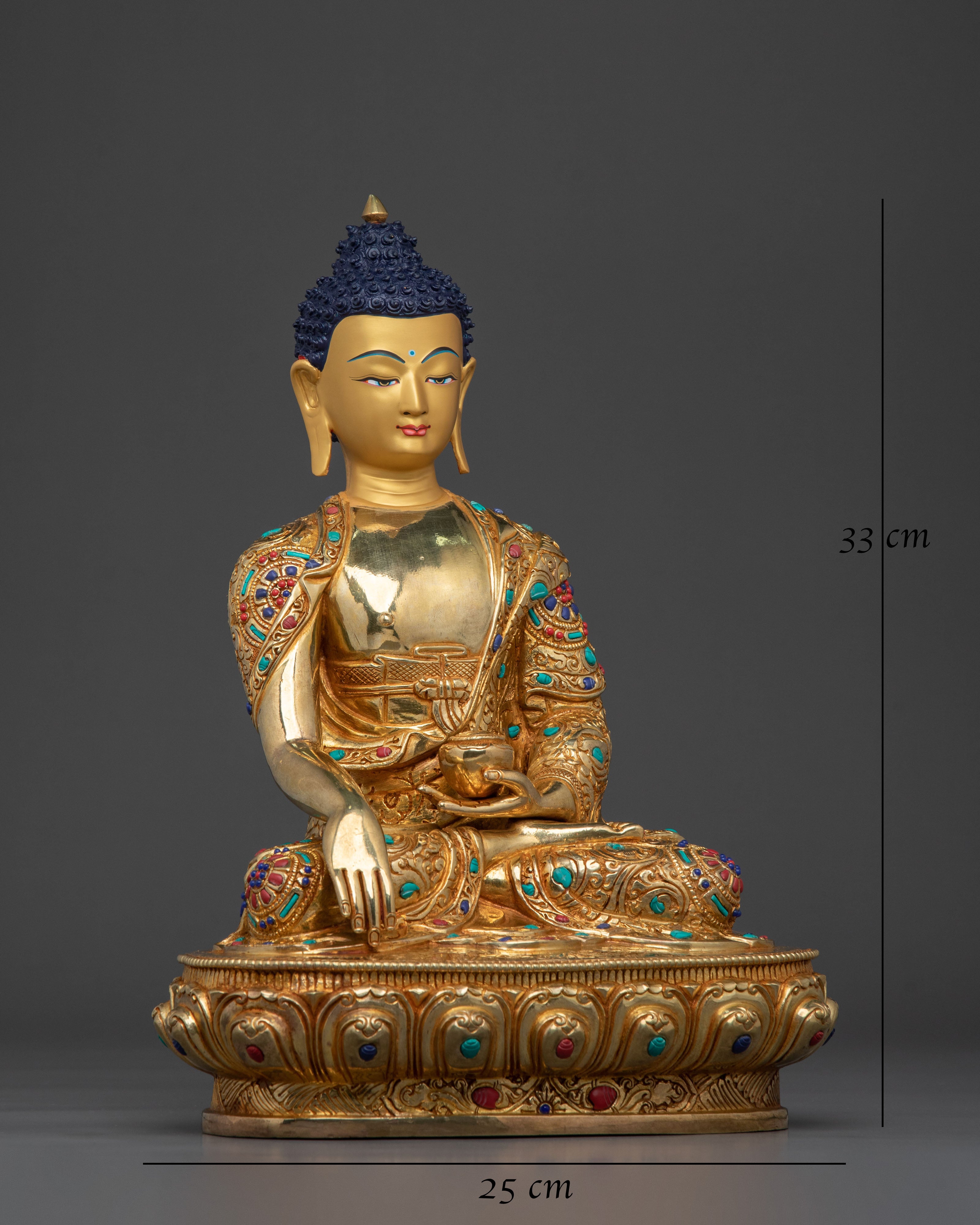 Hand-Carved Shakyamuni Buddha Sculpture | Home Decor
