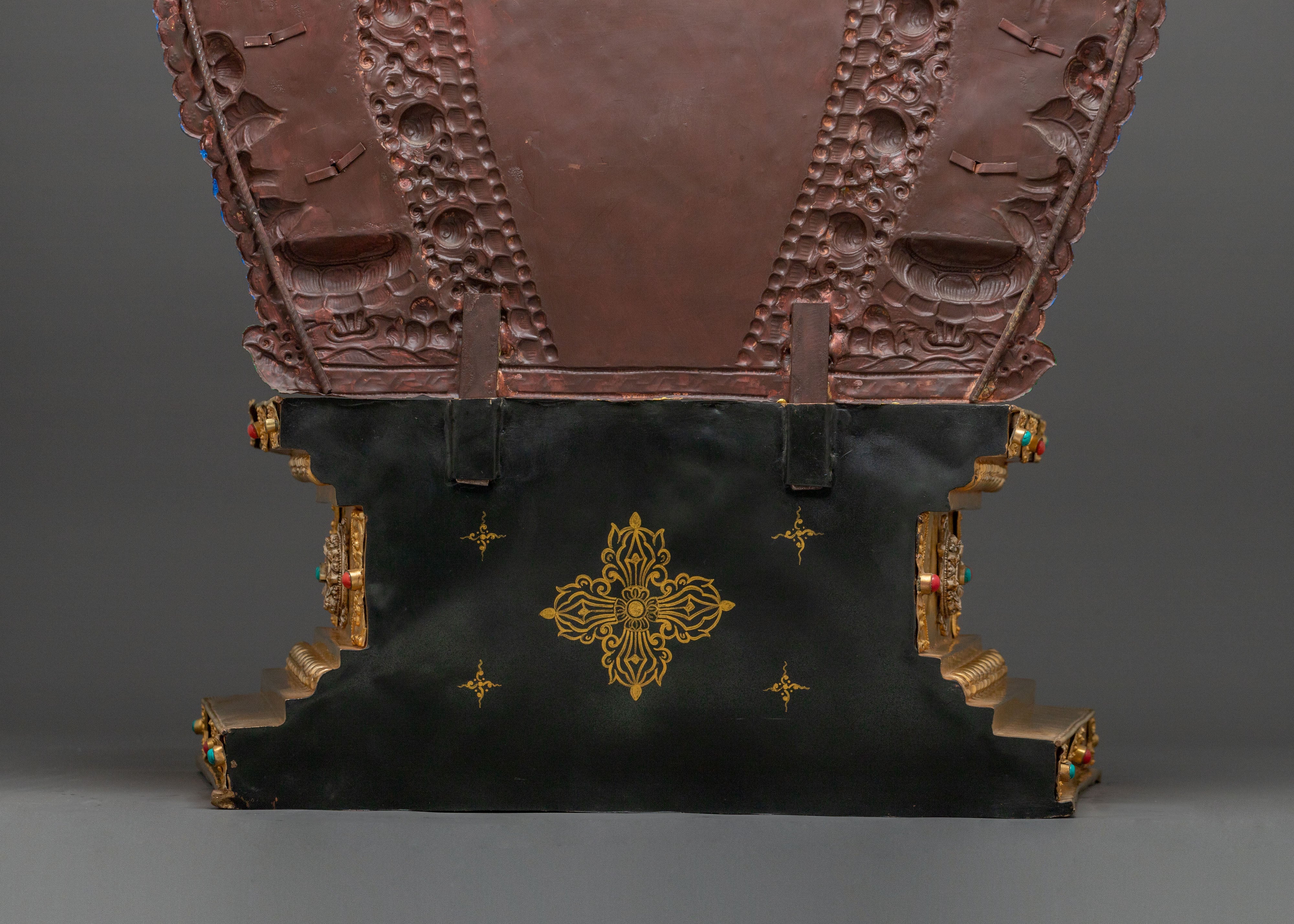 Sacred Throne: 24K Gold Gilded Art