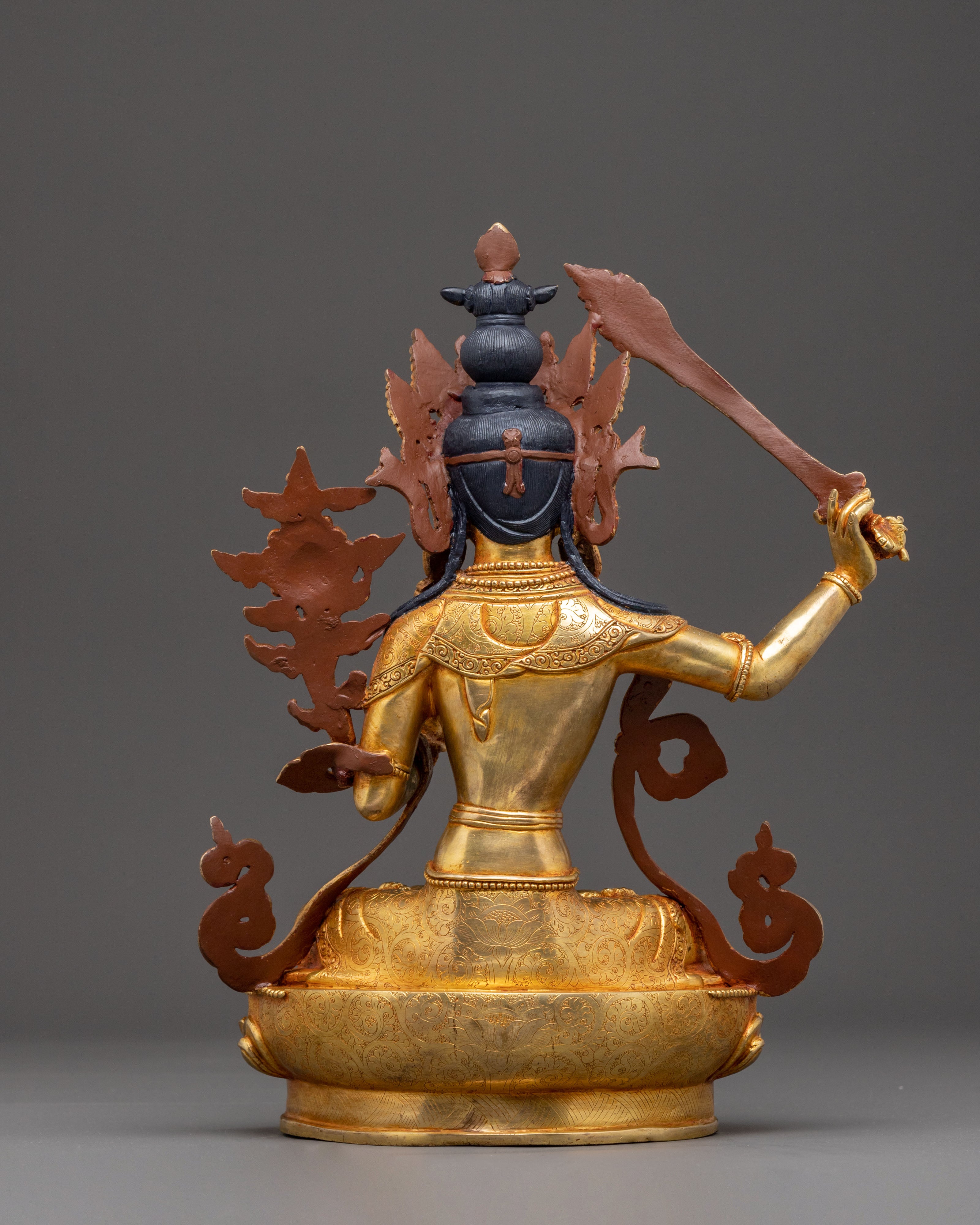 Handcrafted Radiant Statue of Manjushri | Embodiment of Supreme Wisdom