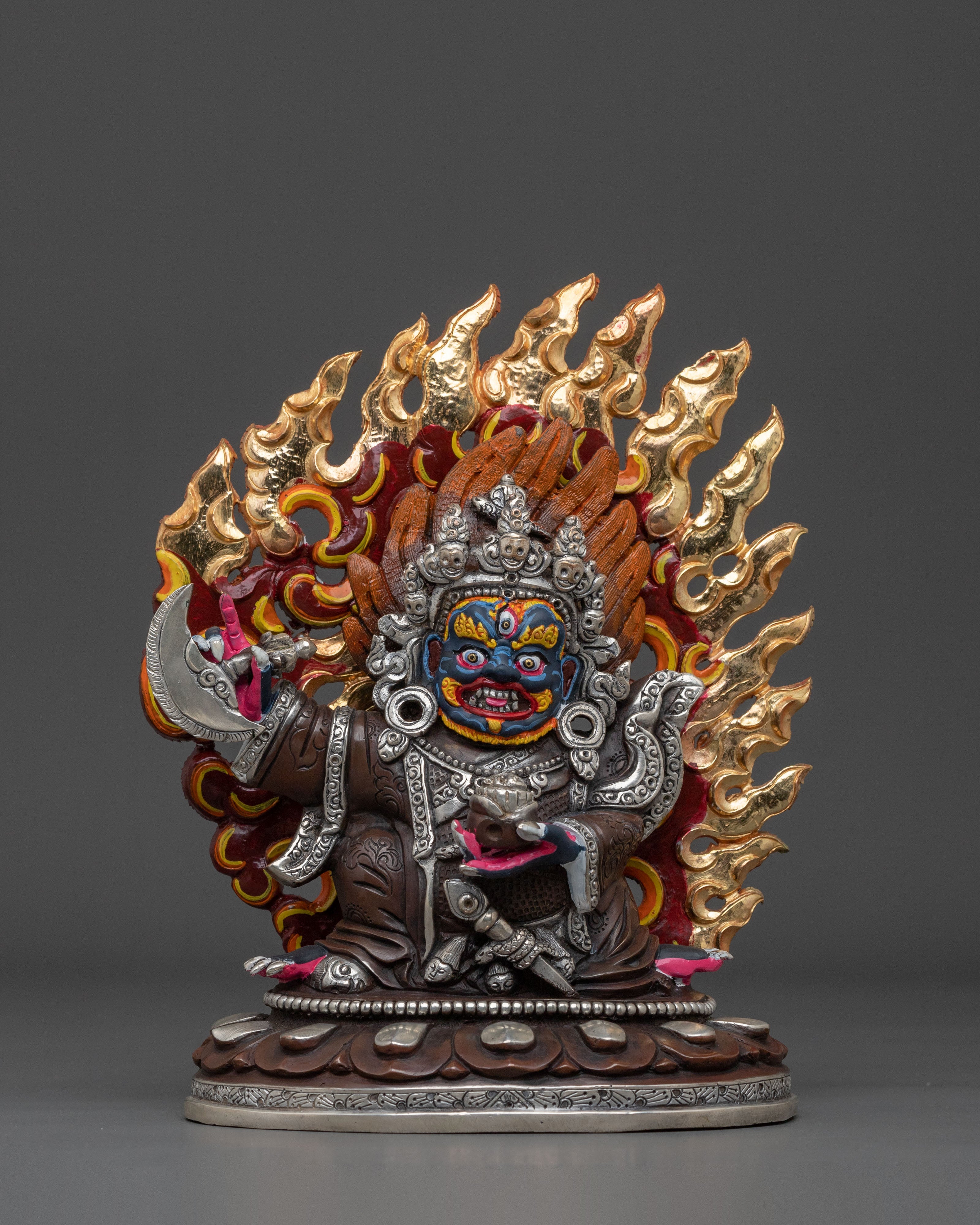 Nepalese Handmade Mahakala Bernakchen Statue