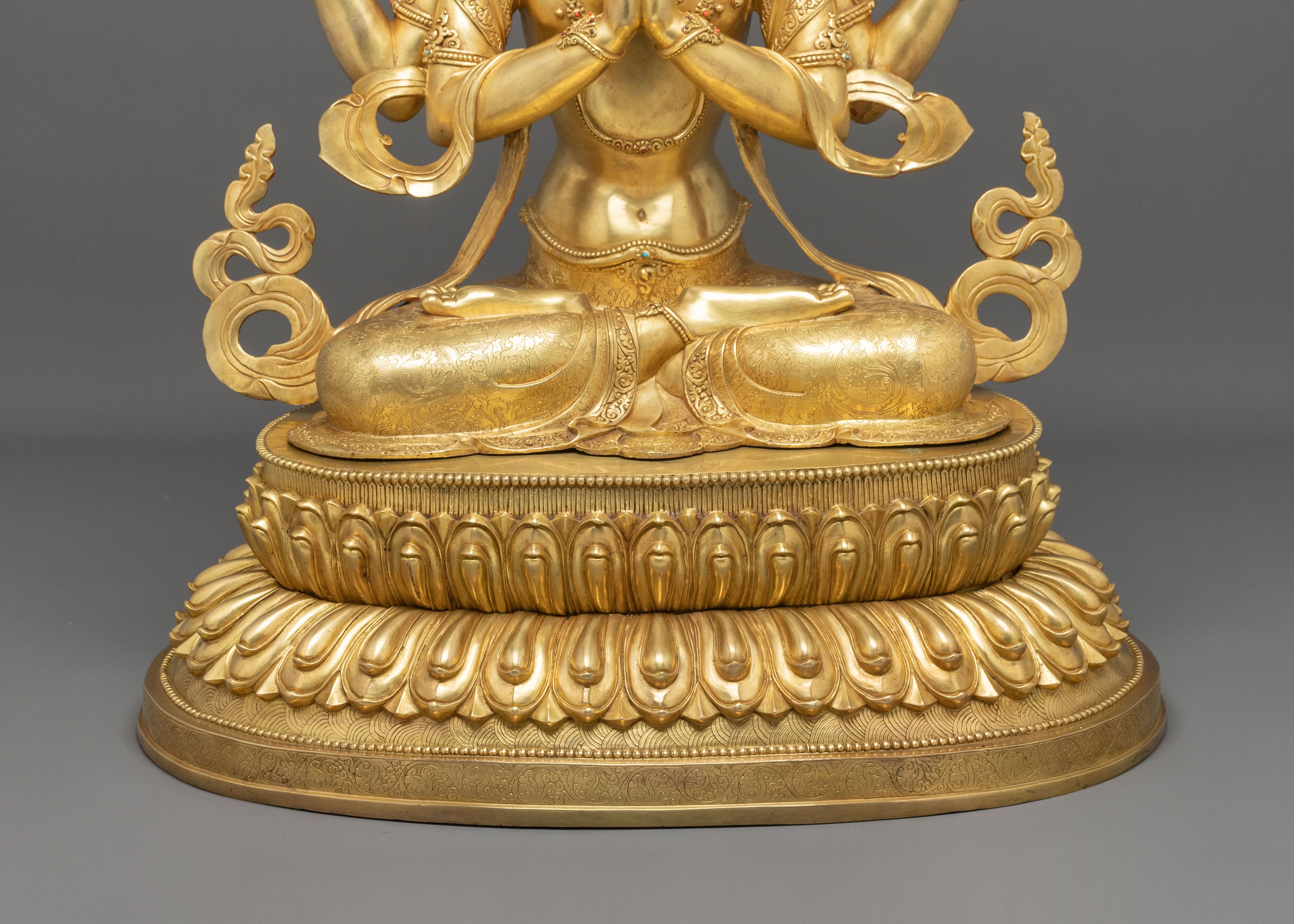 Chenrezig 24K Gold Gilded Figurine | Compassionated One