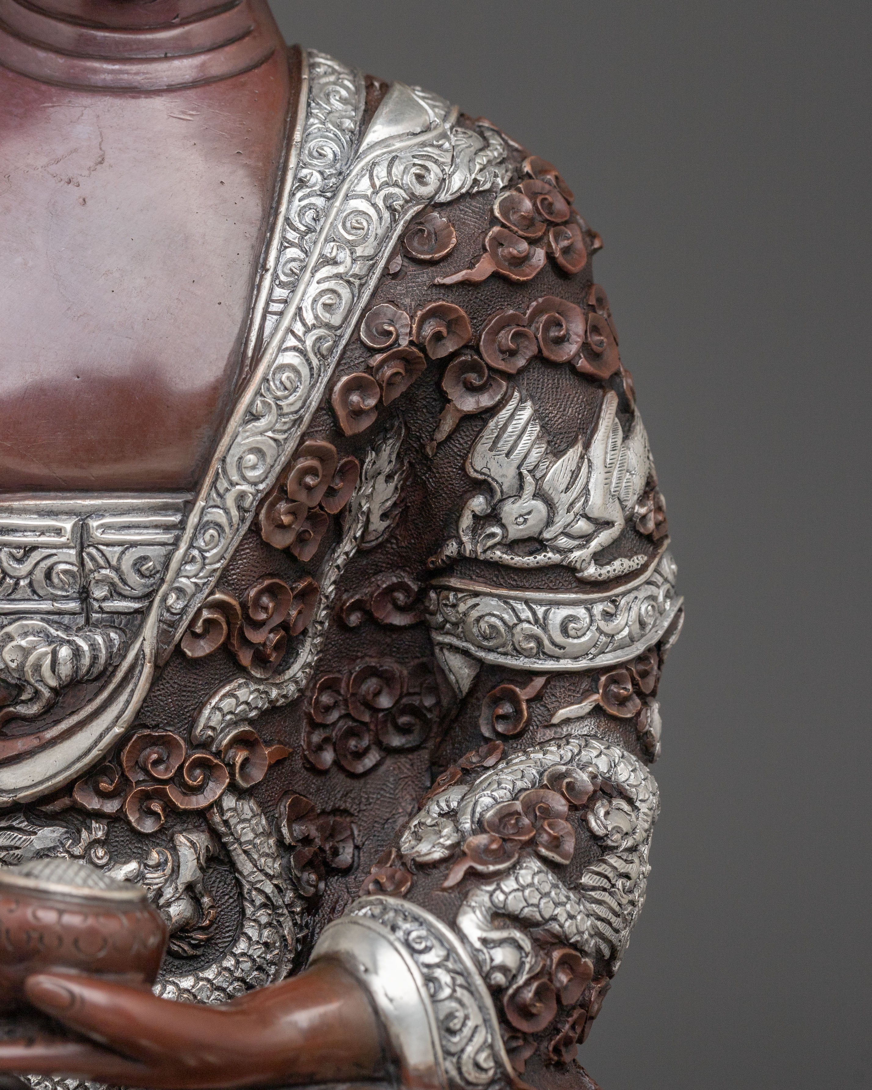 Hand Carved Shakyamuni Buddha Himalayan Sculpture