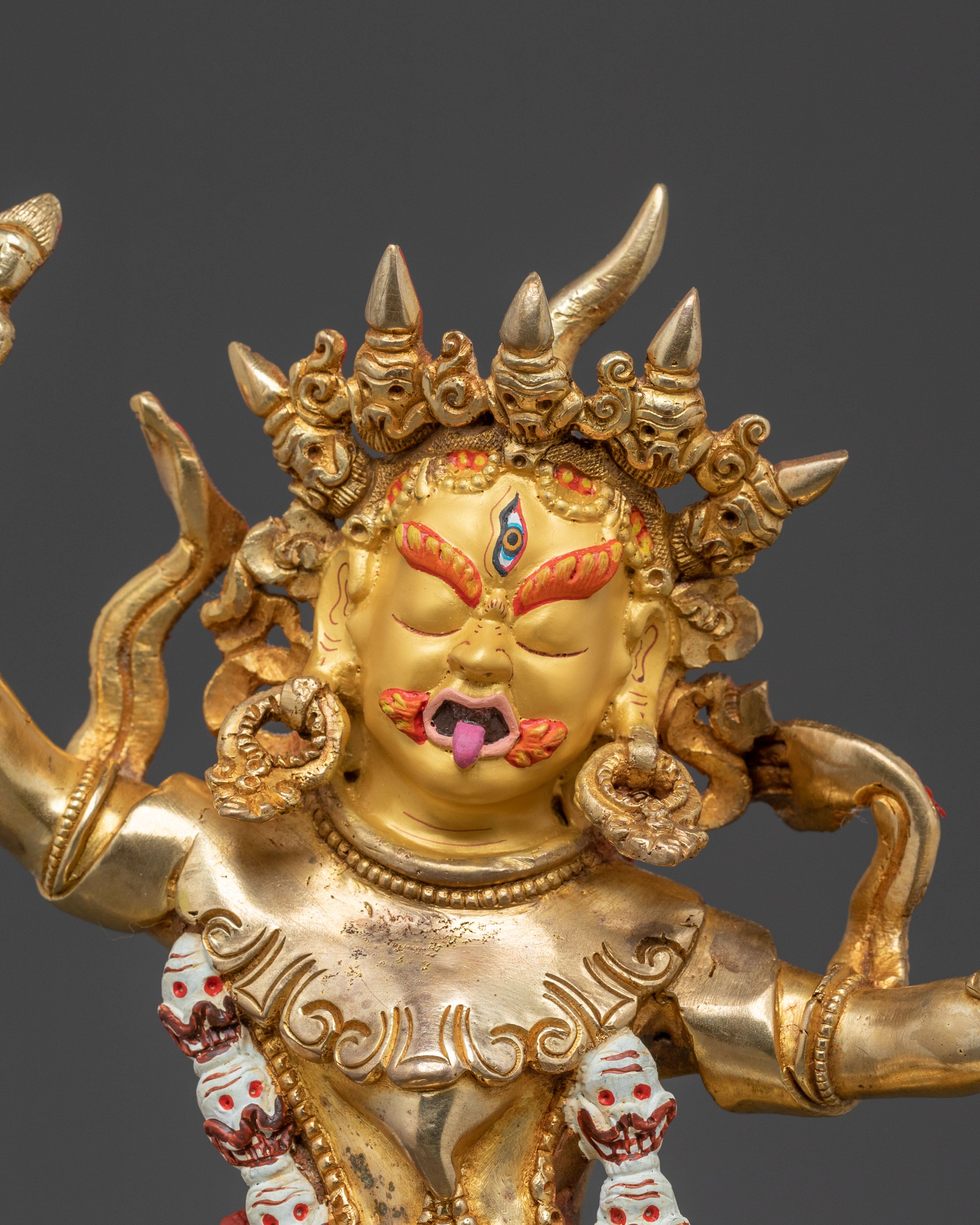 Three Dharmapalas Handcrafted Statue Set