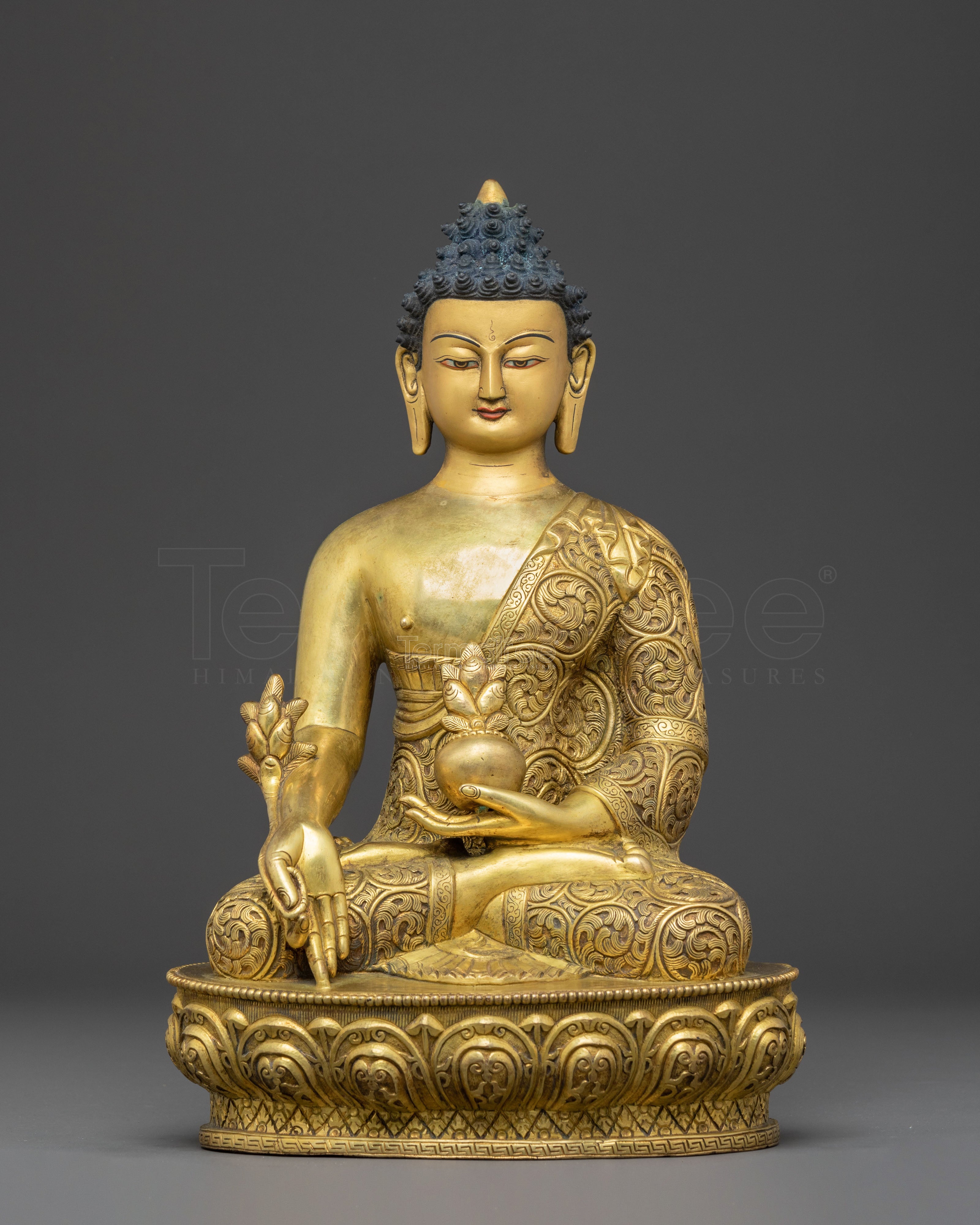 Handmade Medicine Buddha Copper Body Statue