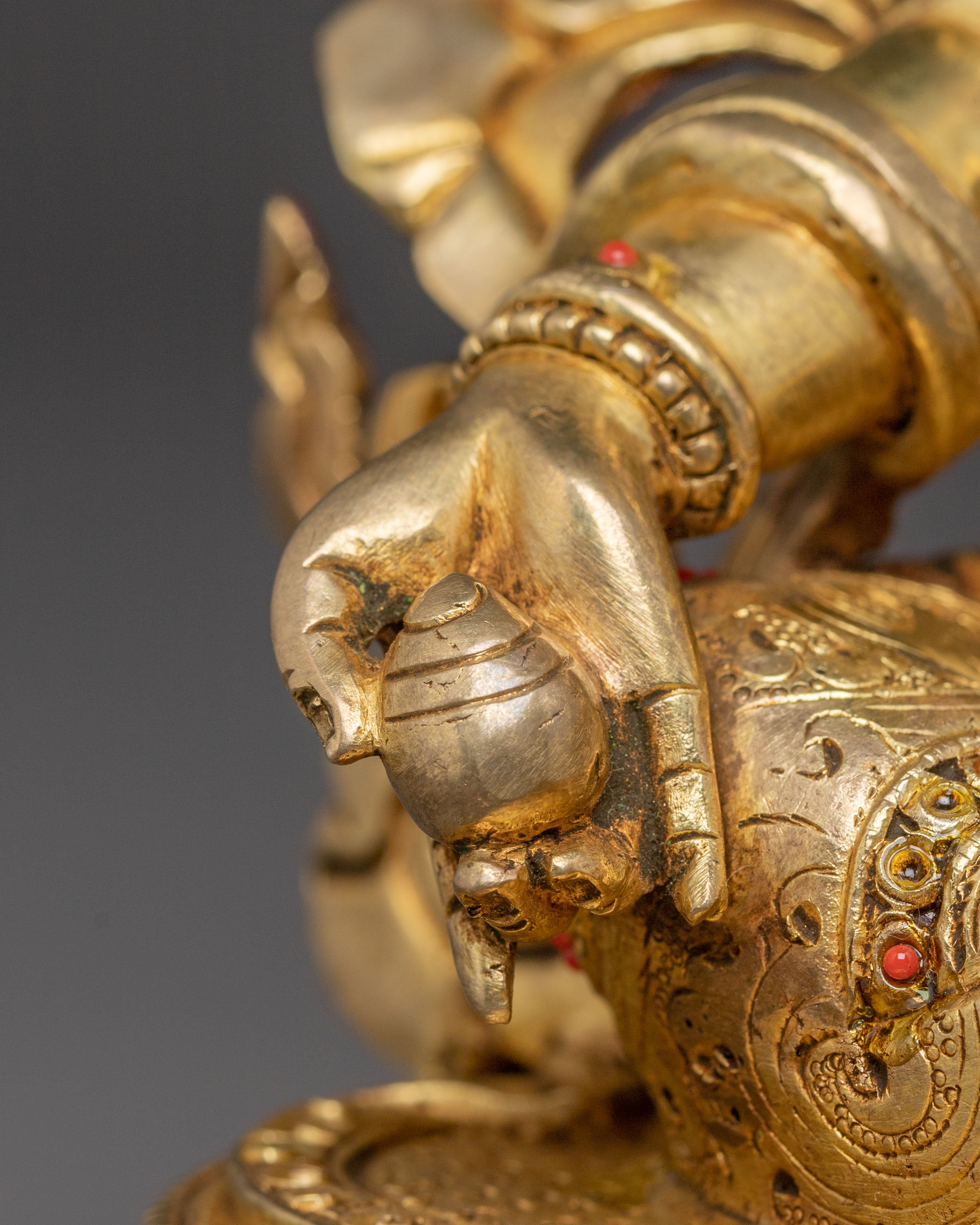 Dzambhala Copper Statue: The Wealth Deity for Altar Decor