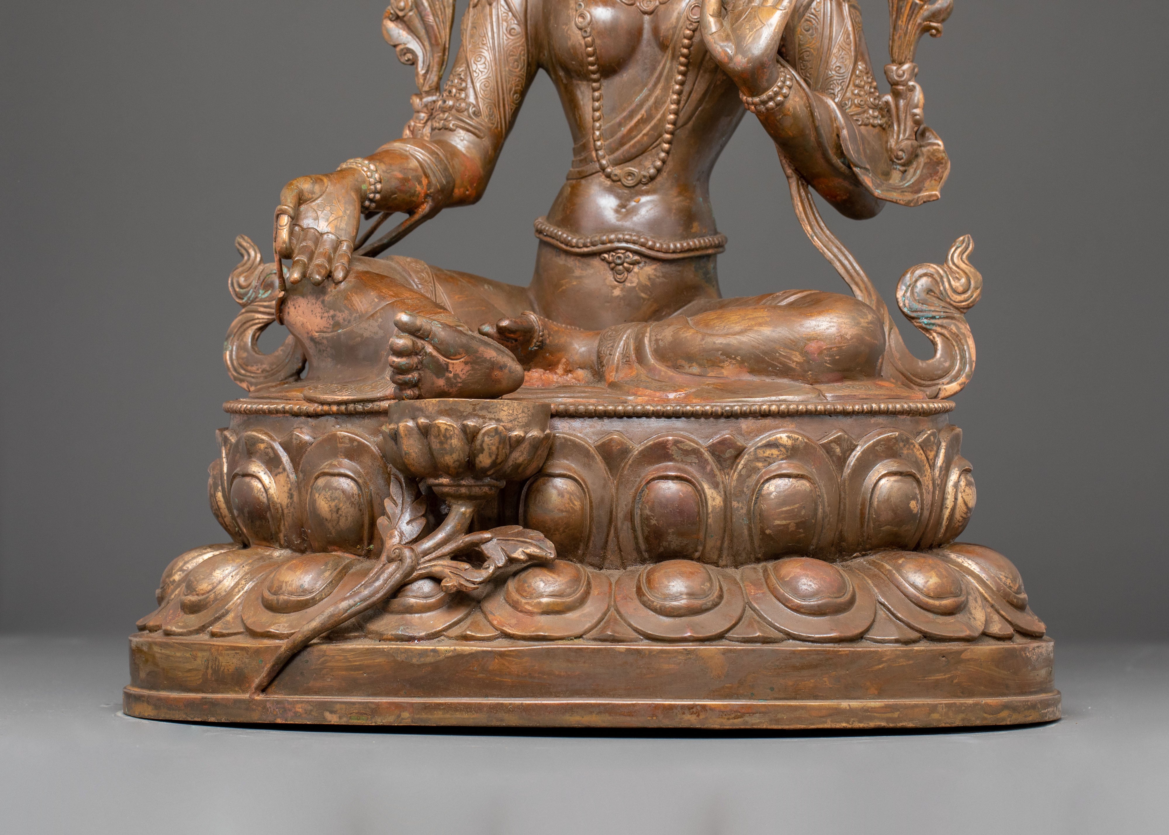 Green Tara Statue of Love | Female Goddess of Protection